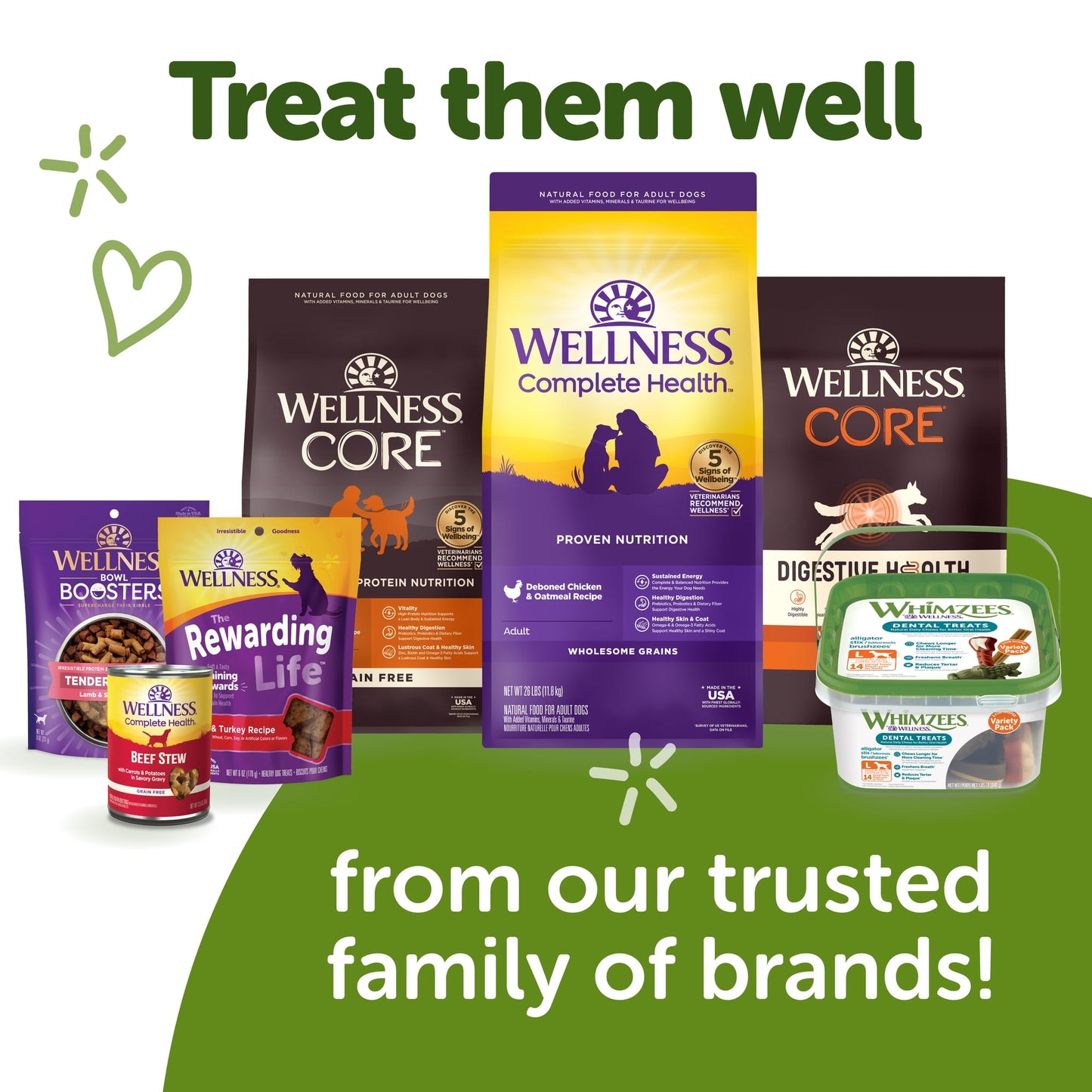 WHIMZEES Wellness Value Box Dog Dental Treats, Natural Chews, Large Size, (24 Count)