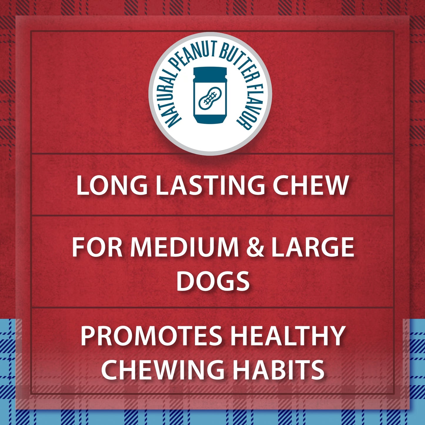 Ol' Roy Long-Lasting Jumbo Munchy Bone Treats Peanut Butter Flavor for Medium and Large Dogs, 9.2 oz