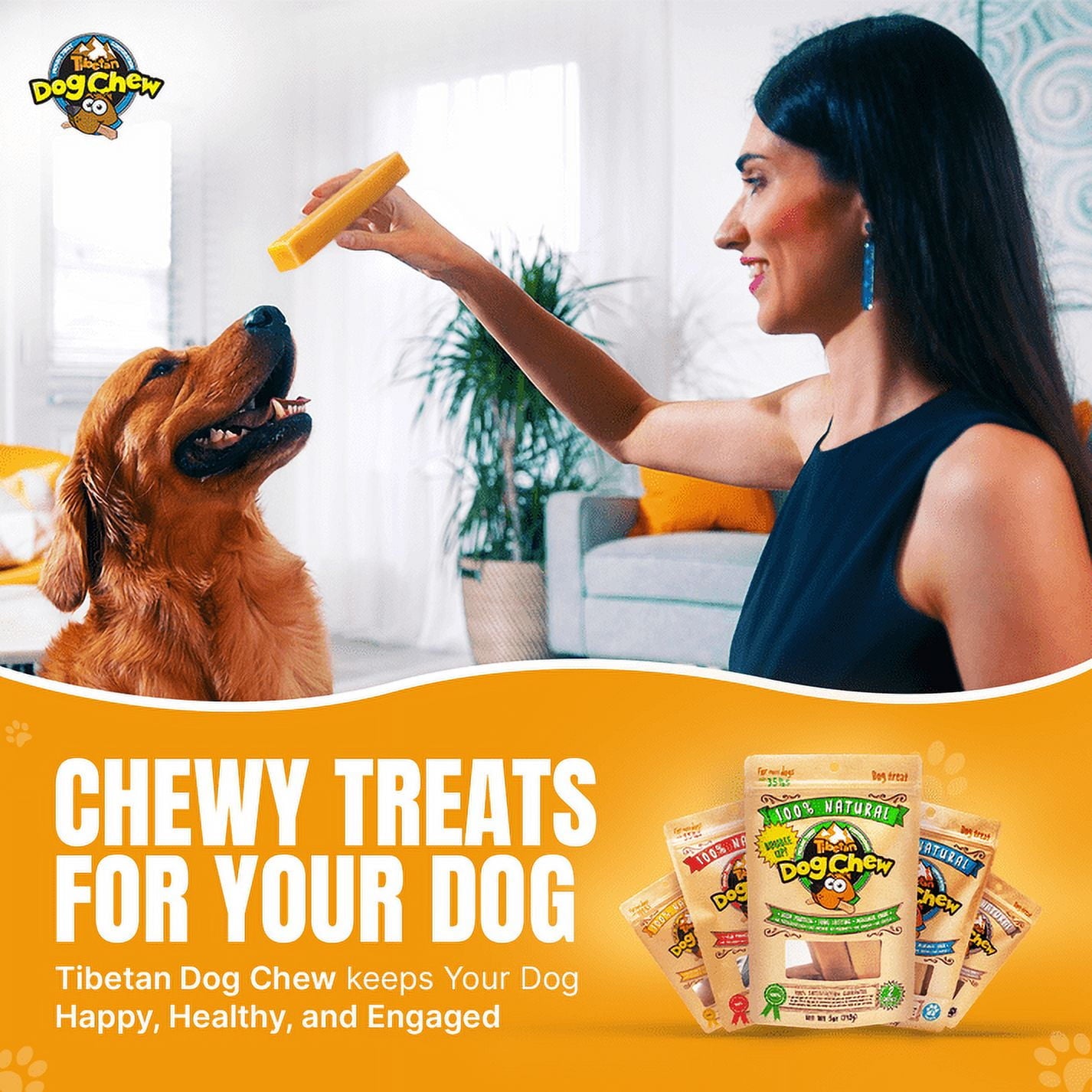 Mount Tibet Himalayan Cheese Chews for Dogs, Large 1lb (Pack of 5)