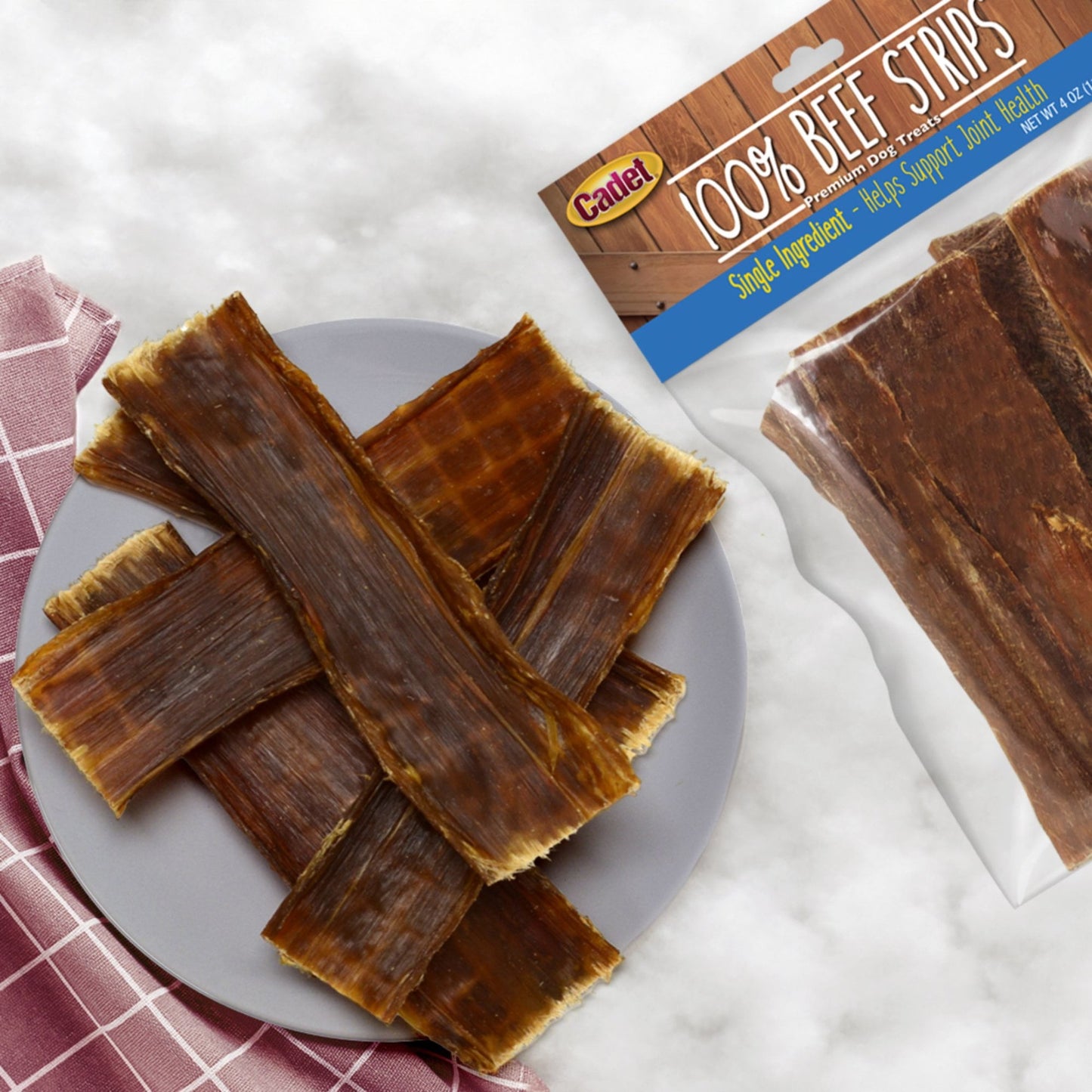Cadet 100% Real Beef Strips for Dogs 4 oz.