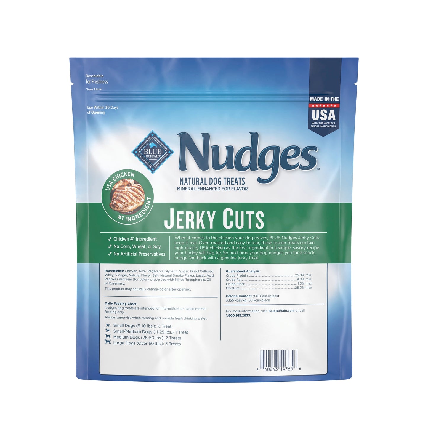 Blue Buffalo Nudges Jerky Cuts Dog Treats Made with Real Chicken, 36-oz. Bag