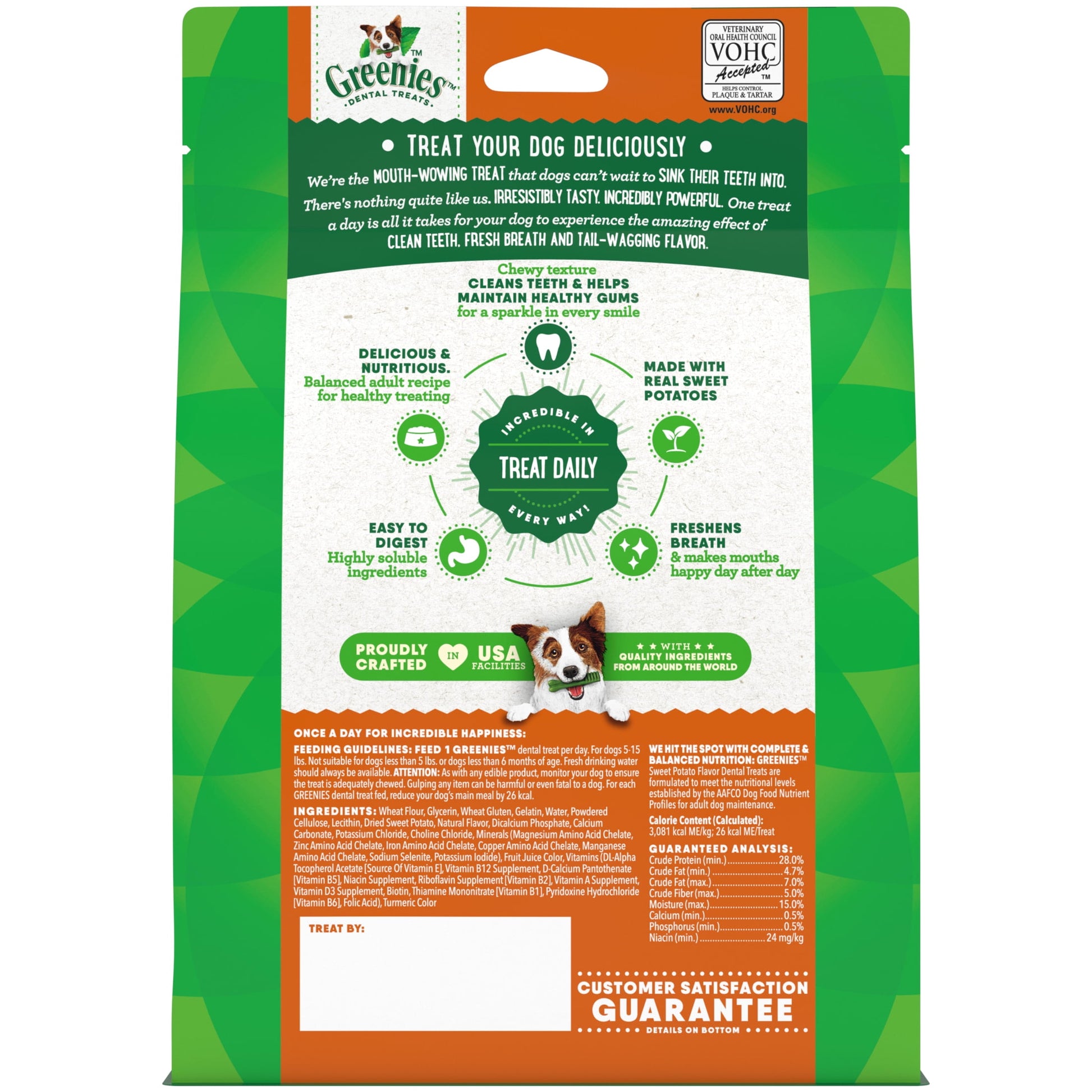 Greenies Teenie Natural Dog Dental Treats, Sweet Potato Flavor, 12 Oz Pack (43 Treats)