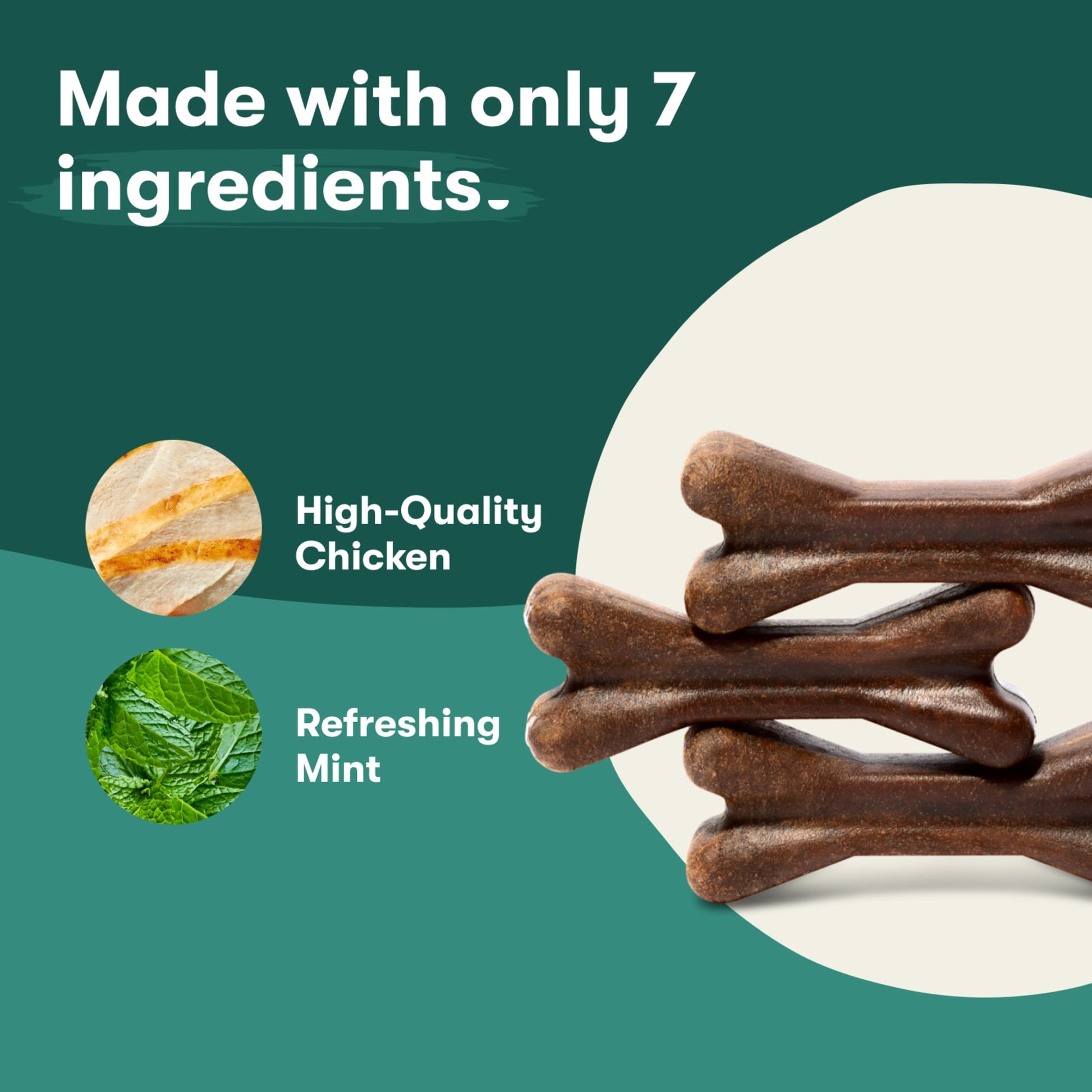 Jinx Chicken Flavor Dental Treats for Small Dogs, 8.8 oz Bag, 13 Treats