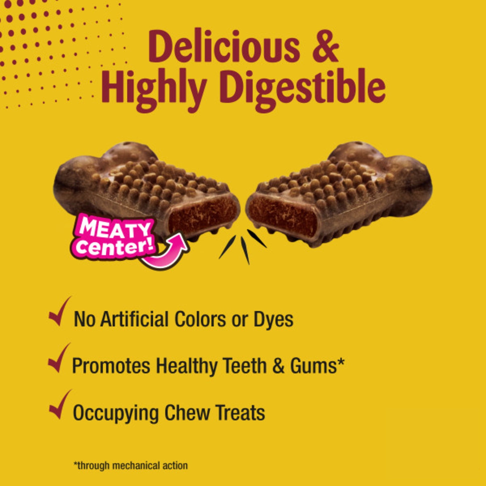 Nylabone Nubz Meaty Center Long Lasting Edible Dry Dog Chew 16 Count Small - up to 30 lbs.