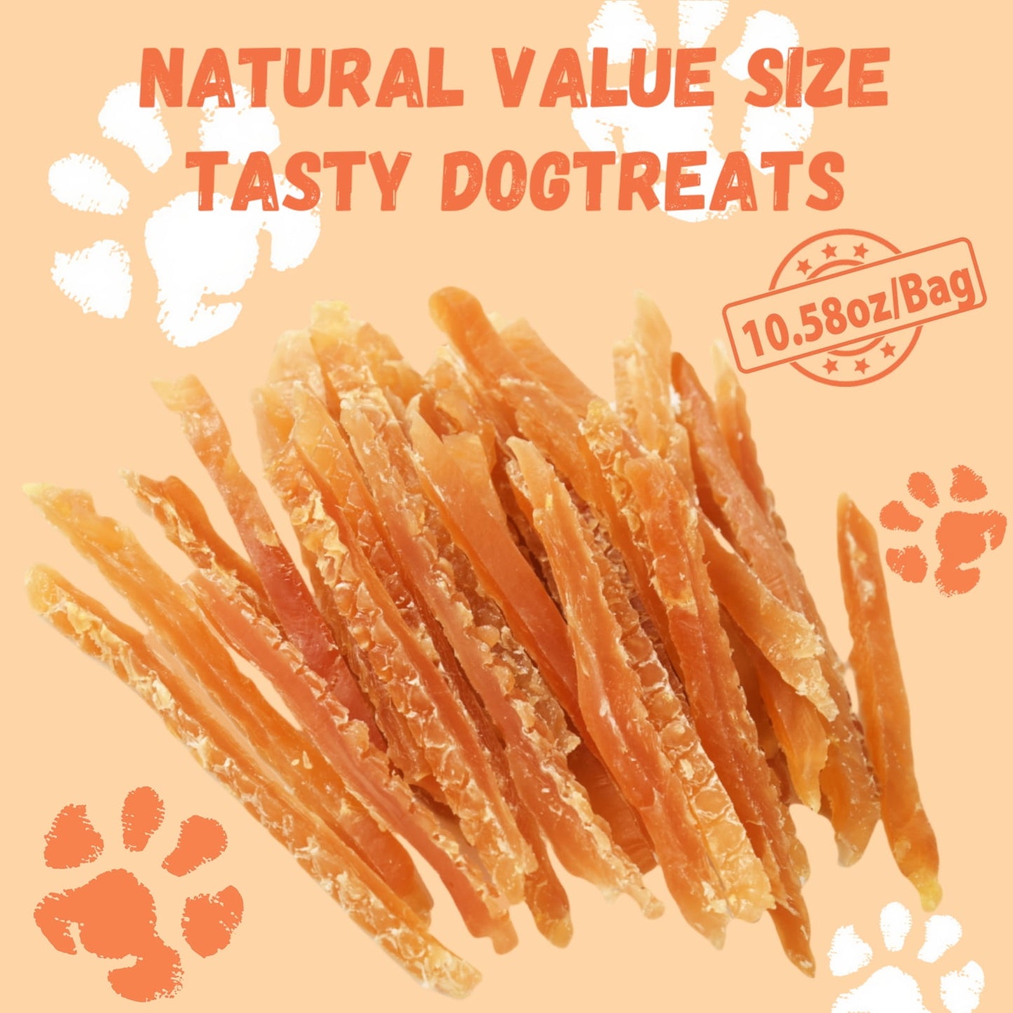 Pawmate Chicken Jerky Dog Treats, High Quality Premium Jerky Snacks for Small Medium Large Dog, 11 oz