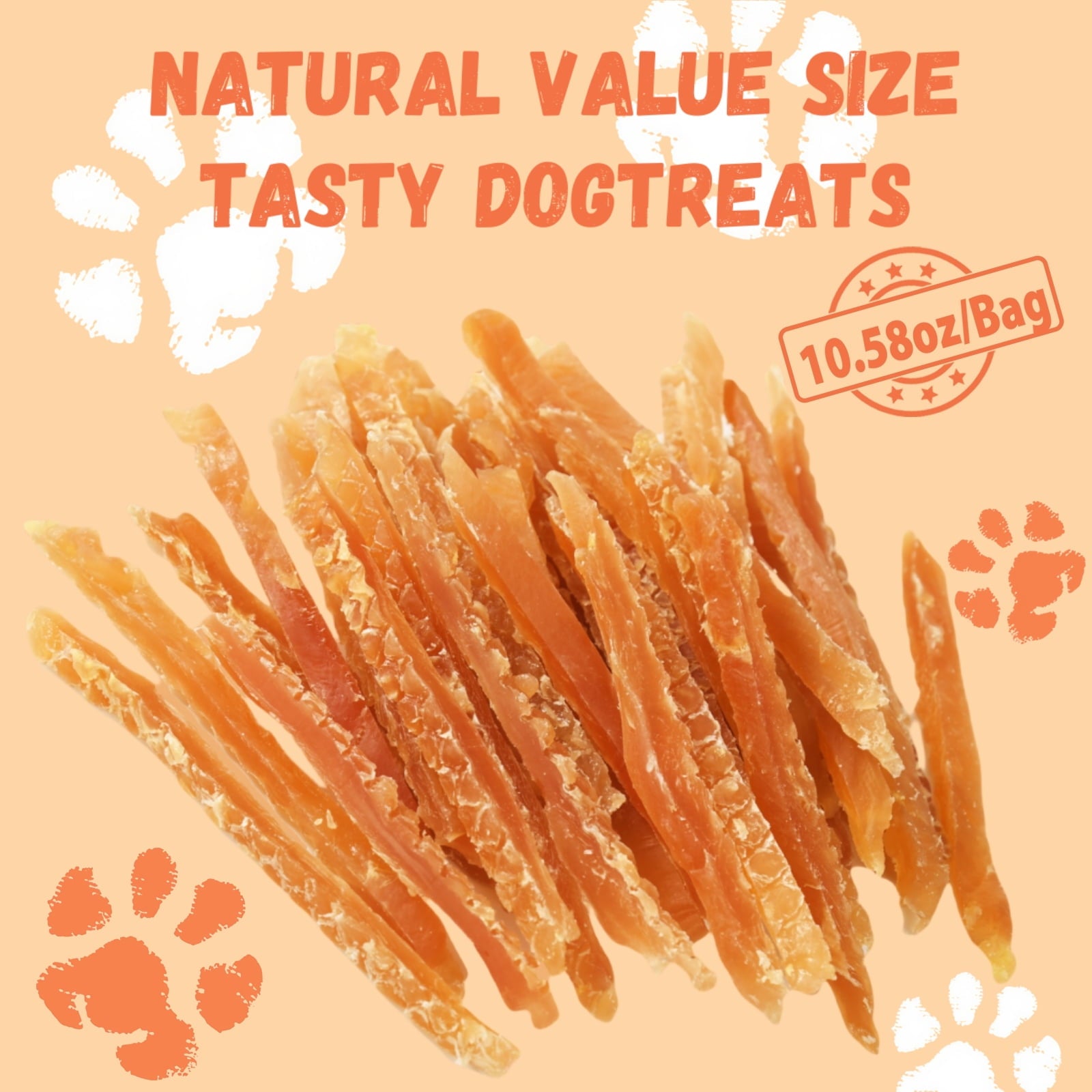 Pawmate Chicken Jerky Dog Treats, High Quality Premium Jerky Snacks for Small Medium Large Dog, 11 oz