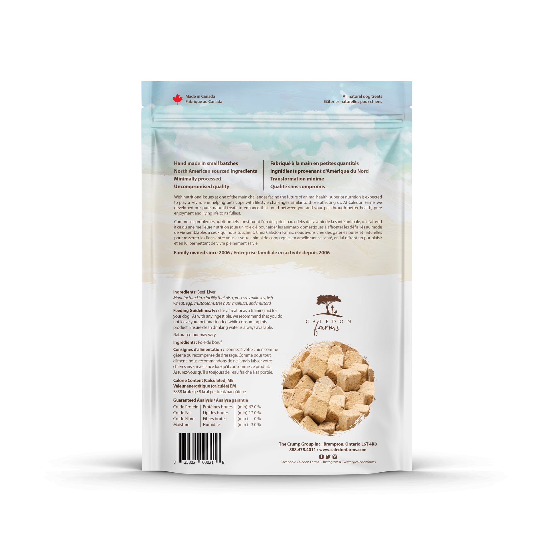 Caledon Farms Beef Liver Topper for Dogs, 5.3 oz Bag