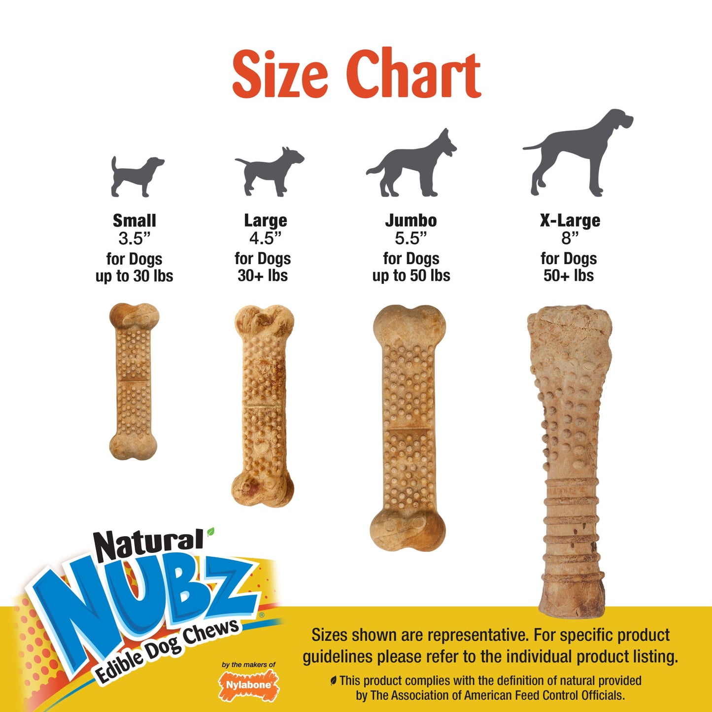 Nylabone Nubz Meaty Center Long Lasting Edible Dry Dog Chew 16 Count Small - up to 30 lbs.