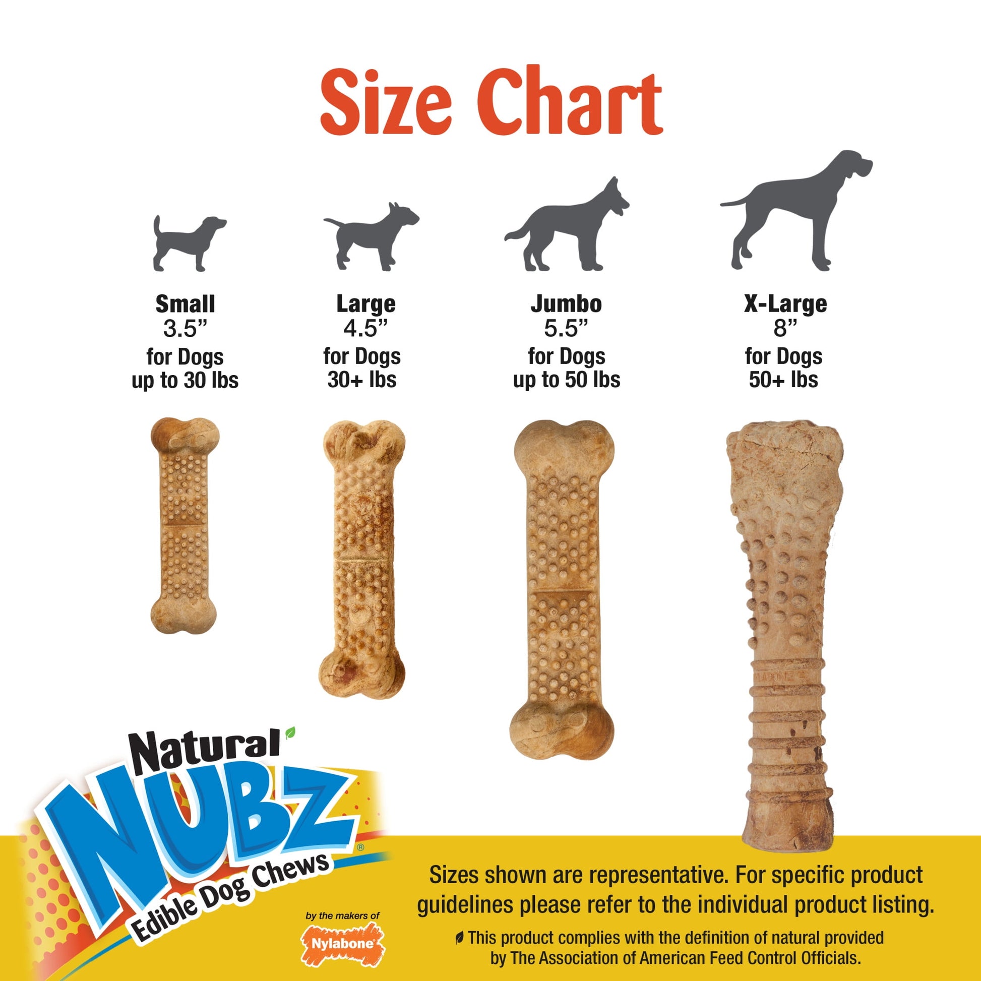 Nylabone Nubz Meaty Center Long Lasting Edible Dry Dog Chew 16 Count Small - up to 30 lbs.