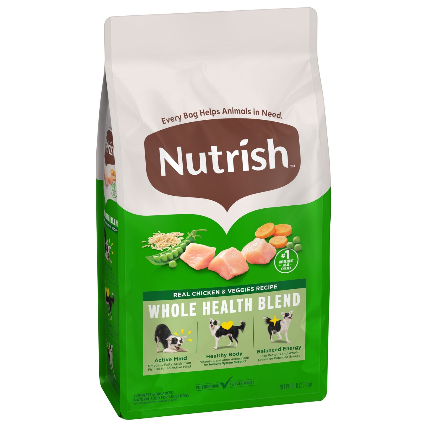 Nutrish Real Chicken & Veggies Recipe Whole Health Blend Dry Dog Food, 6 lb. Bag (Rachael Ray)
