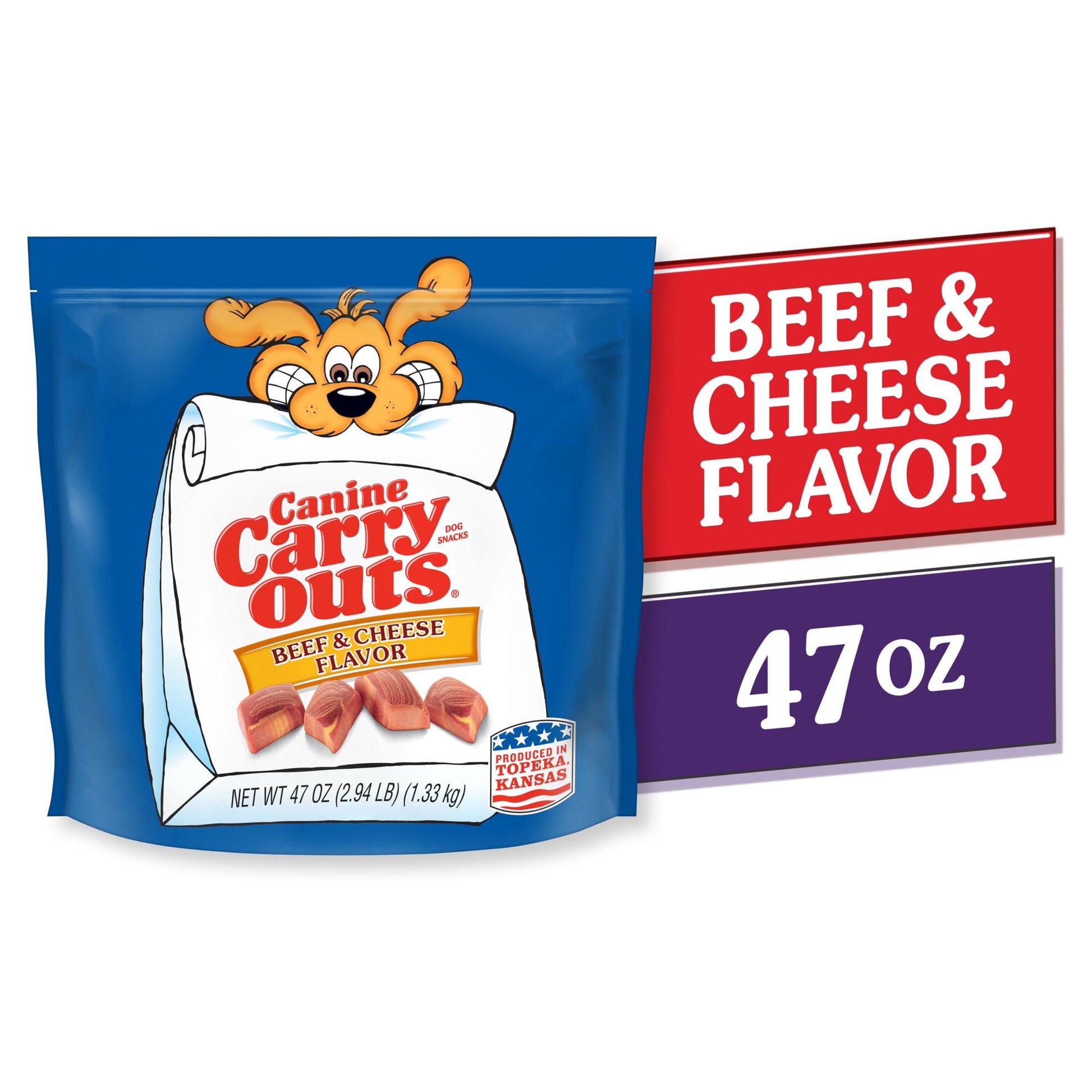 Canine Carry Outs Beef & Cheese Flavor Dog Treats, 47oz