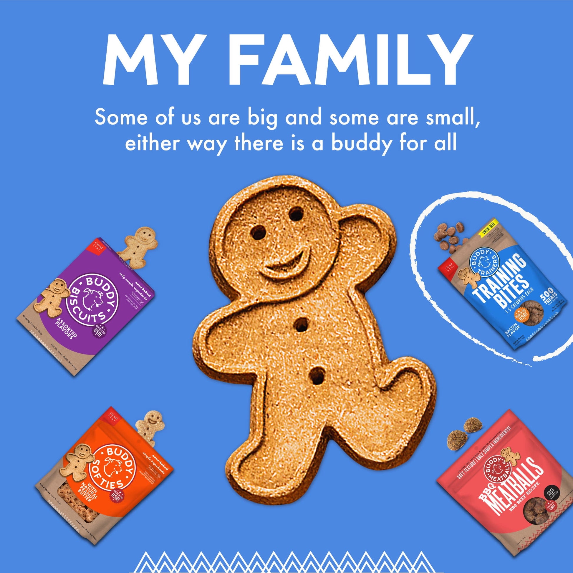 Buddy Biscuits Trainers Training Bites Soft & Chewy Dog Treats, Bacon, 10 oz. Bag