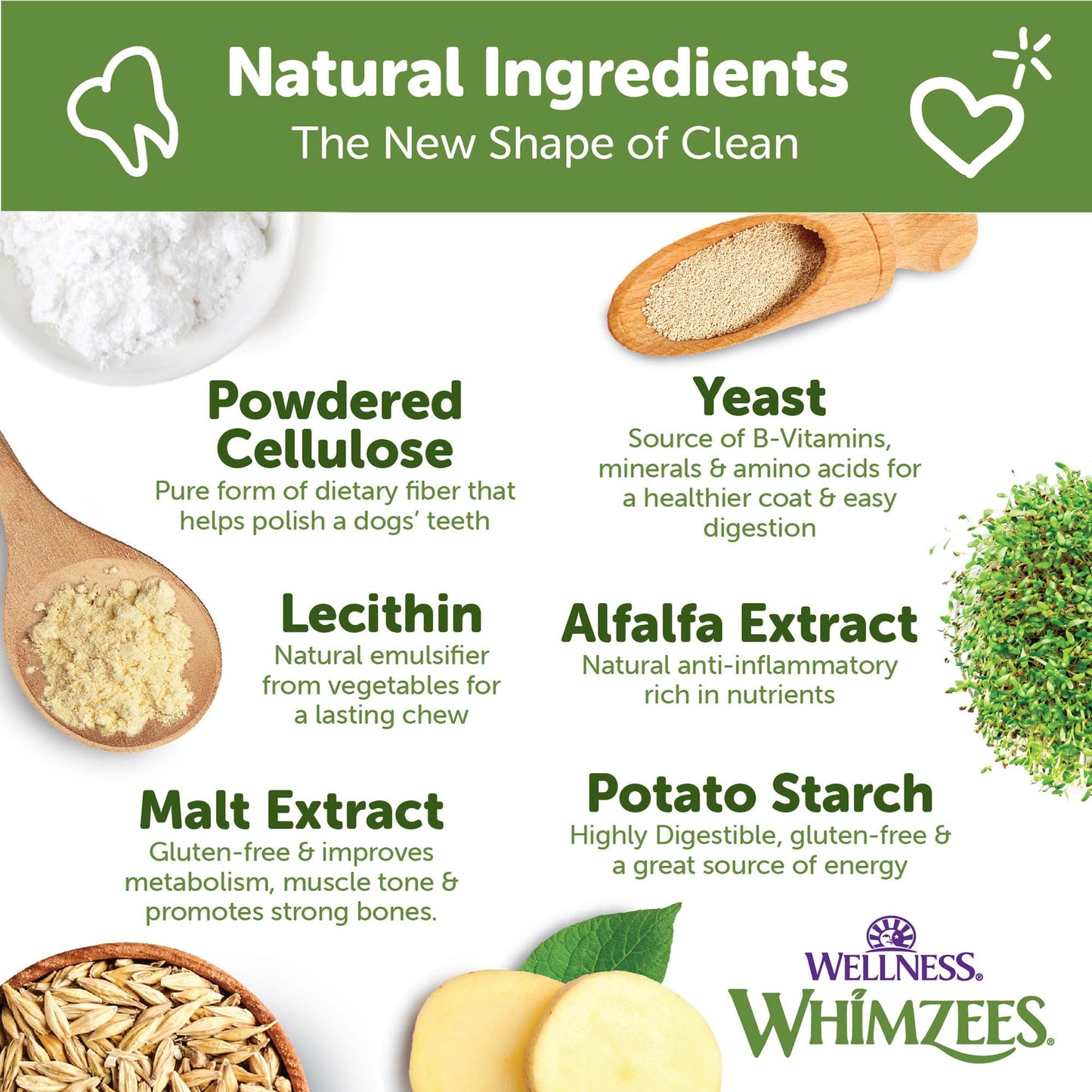 WHIMZEES Wellness Value Box Dog Dental Treats, Natural Chews, Large Size, (24 Count)