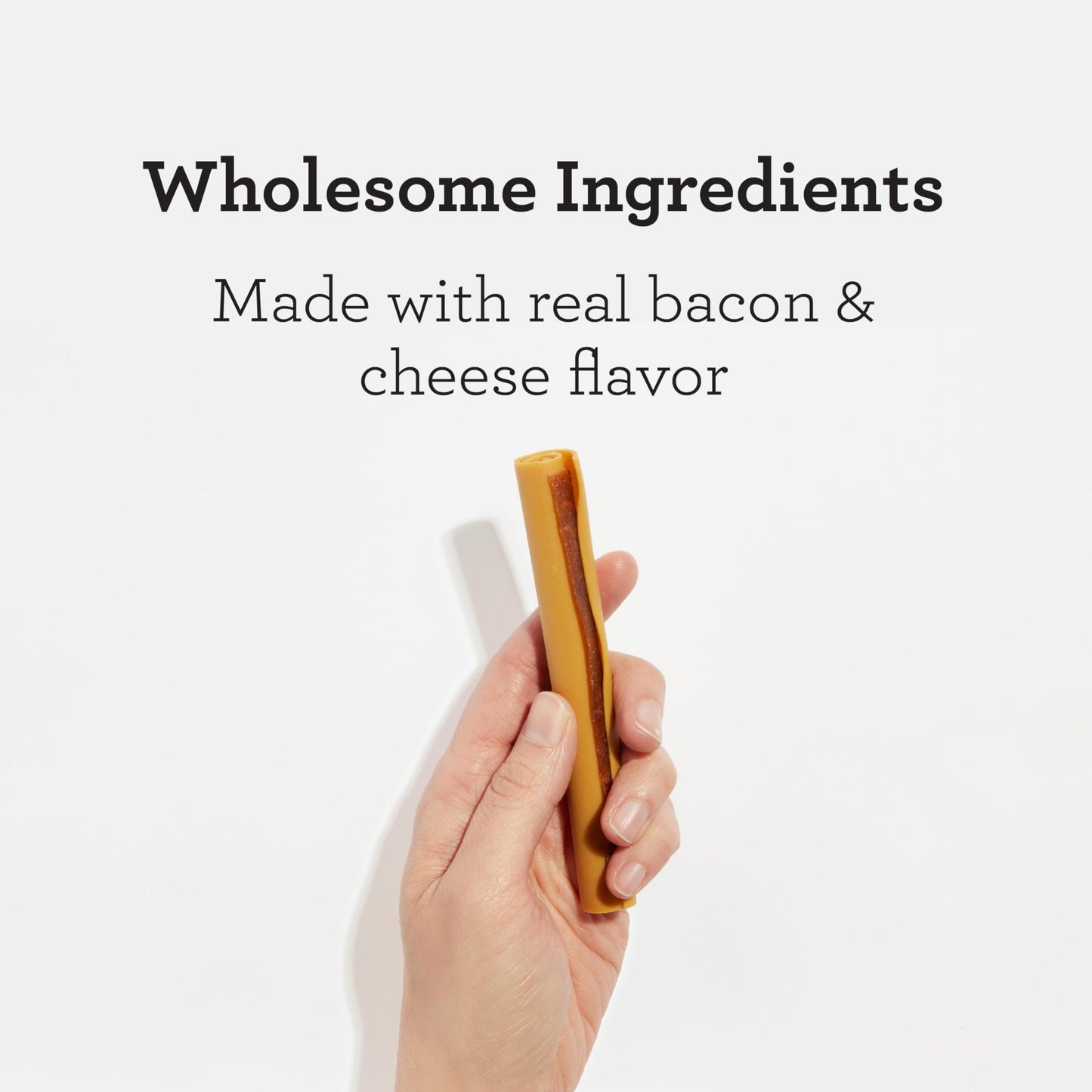 DreamBone DreamSticks with Real Bacon and Cheese, Rawhide-Free Chews for Dogs, 15 Count