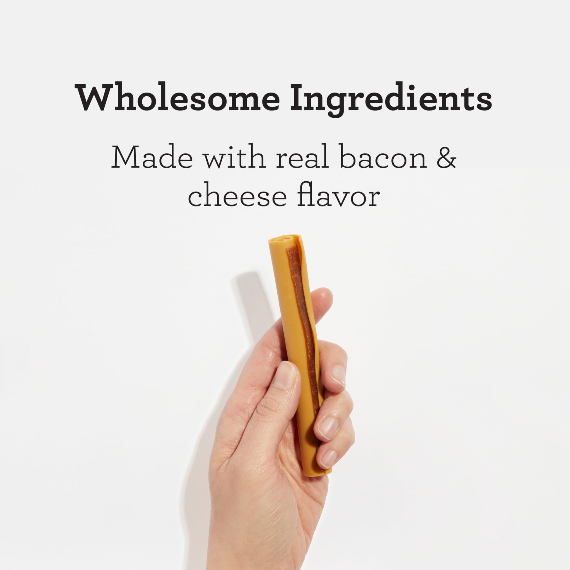 DreamBone DreamSticks with Real Bacon and Cheese, Rawhide-Free Chews for Dogs, 15 Count