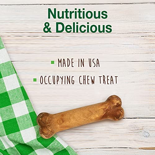 Nylabone Healthy Edibles All-Natural Long Lasting Bacon Dog Chew Treats 3 Count, Bacon Small/Regular