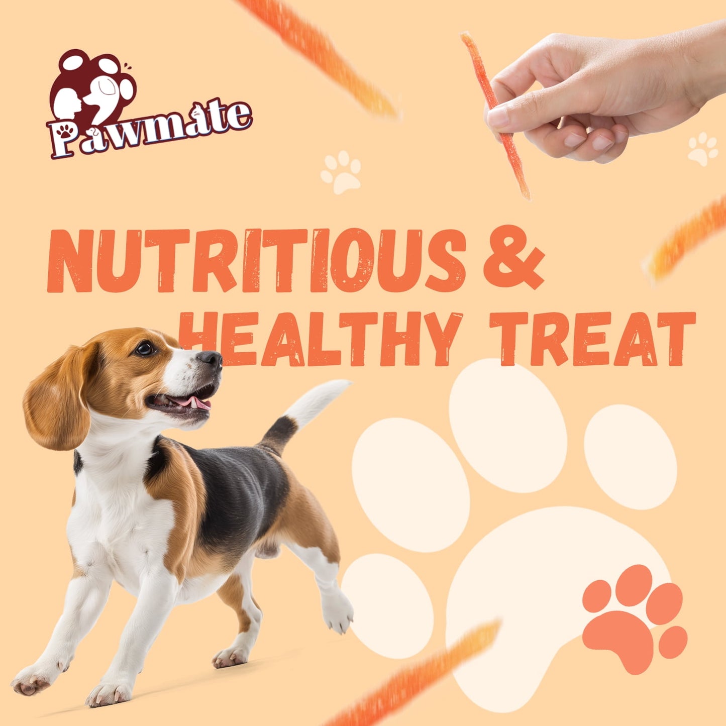 Pawmate Chicken Jerky Dog Treats, High Quality Premium Jerky Snacks for Small Medium Large Dog, 11 oz