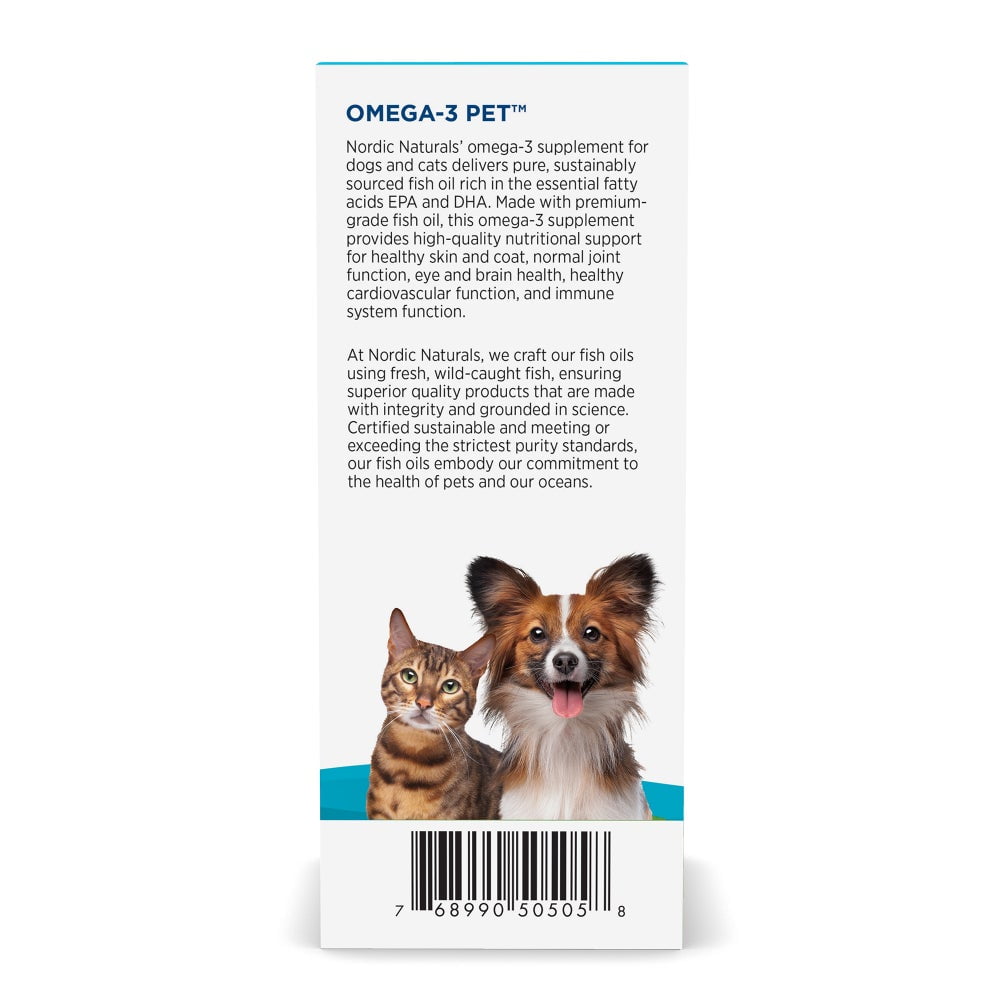Nordic Naturals Omega-3 Pet, Liquid, For Cats and Small Dogs, Fish Oil 2 Oz