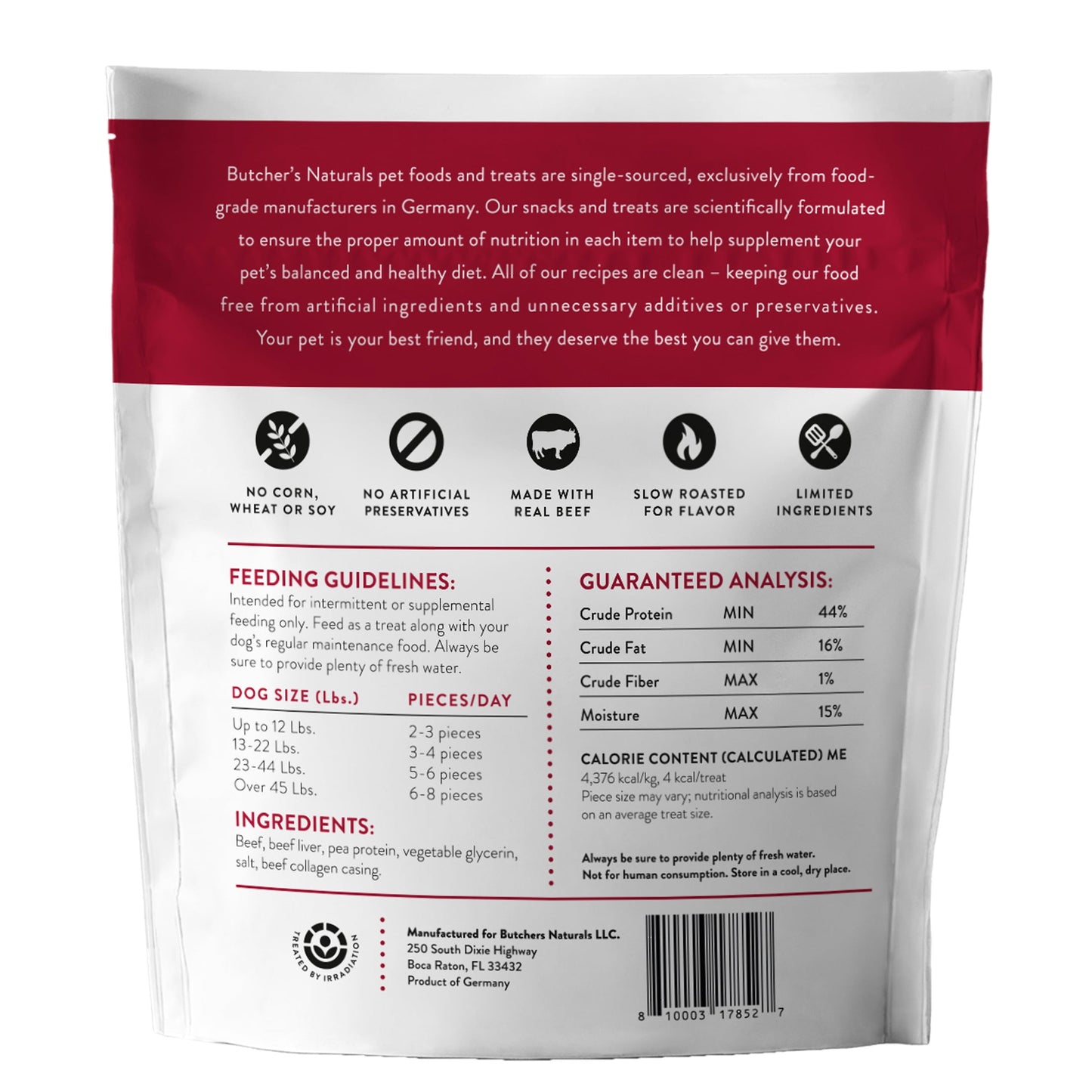 Butcher’s Naturals Dry Beef Pearls Training Treats for Dogs, 10 oz