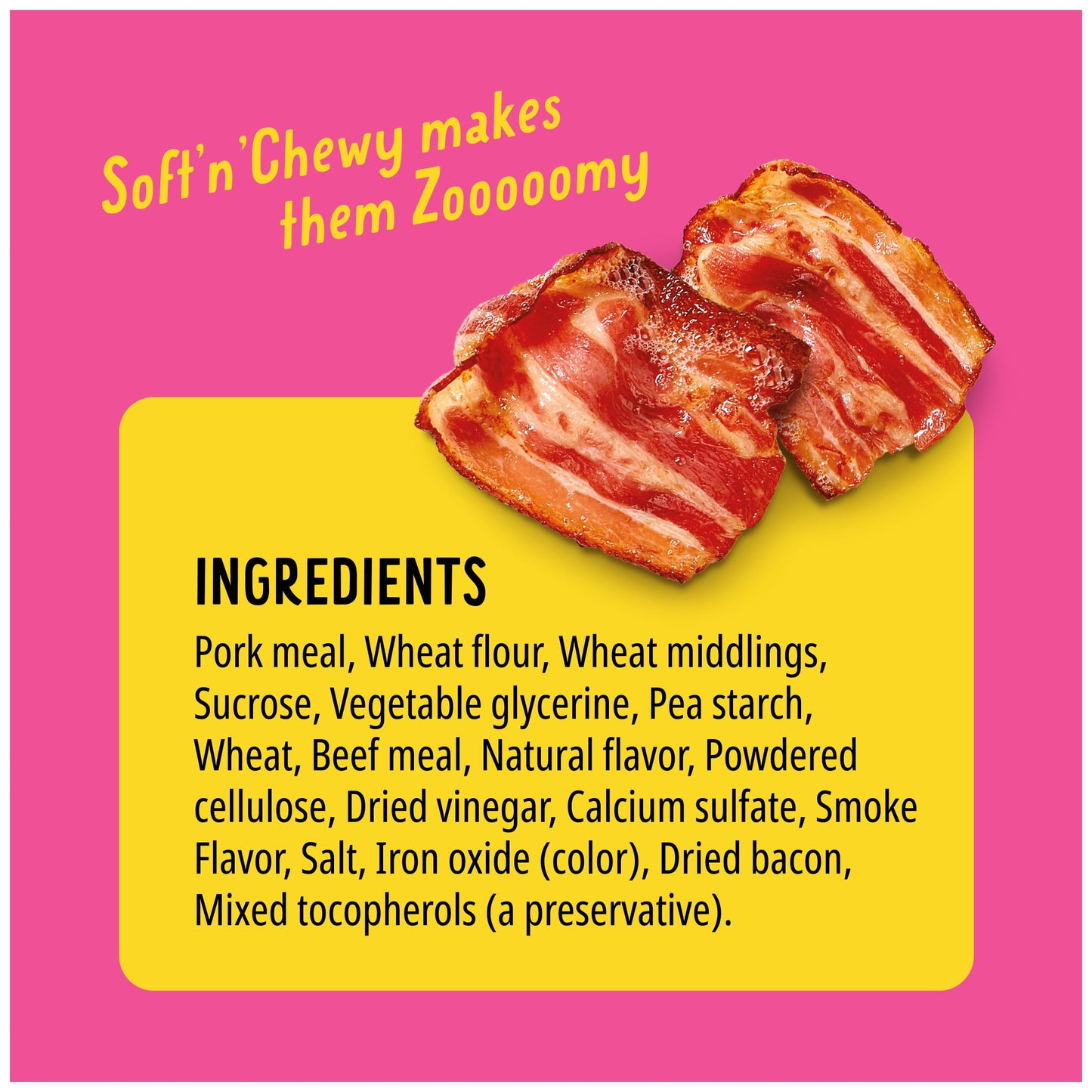 BONKERS Zoomers Dog Treats, Smoky Bacon Flavor, Soft & Chewy Dog Snacks, Treats for Dogs, 22 oz Bag