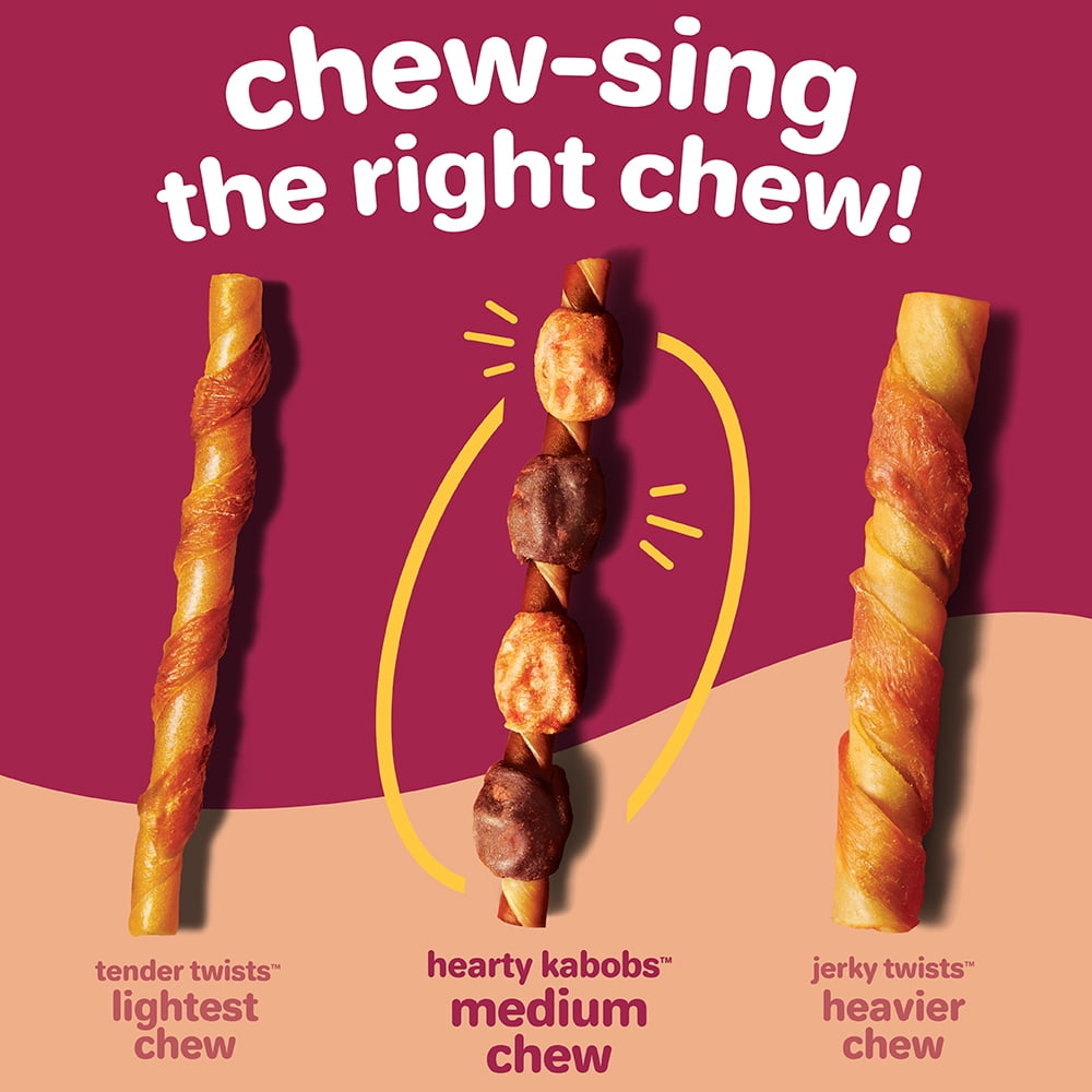 Hartz Oinkies Meathouse 'n' Veg Hearty Kabobs Dog Treats, 8.8 oz (18 Count)