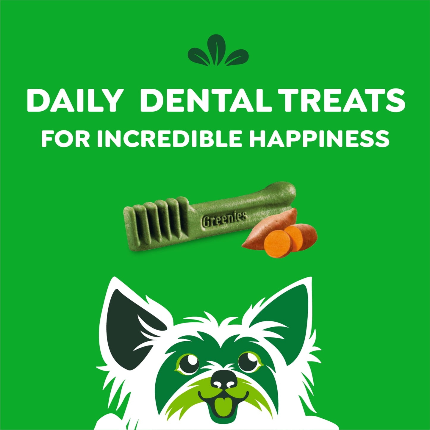 Greenies Teenie Natural Dog Dental Treats, Sweet Potato Flavor, 12 Oz Pack (43 Treats)