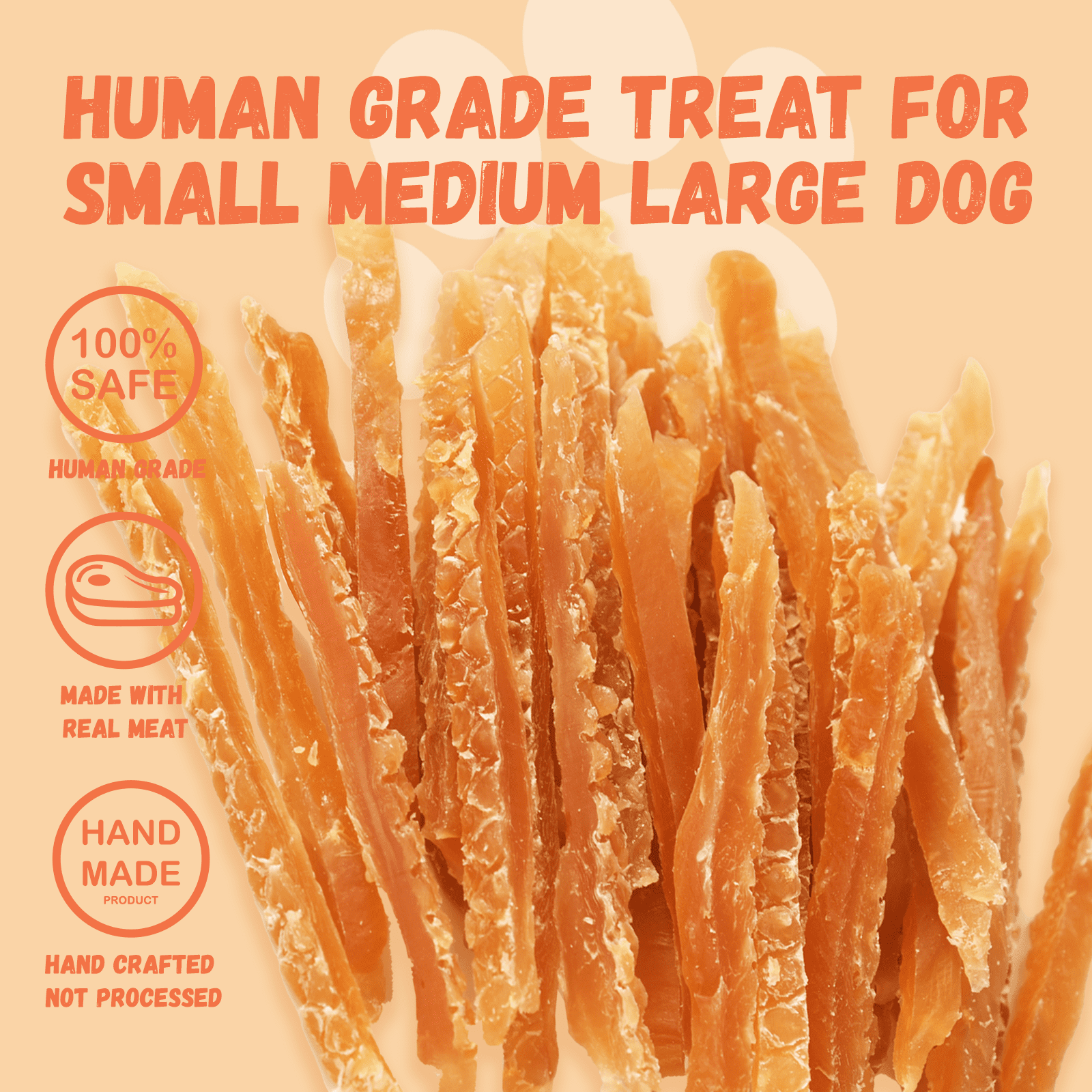 Pawmate Chicken Jerky Dog Treats, High Quality Premium Jerky Snacks for Small Medium Large Dog, 11 oz