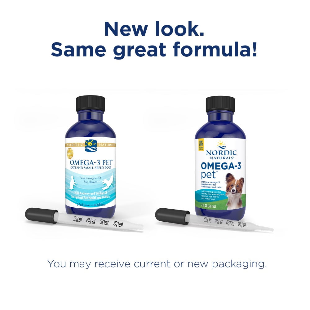 Nordic Naturals Omega-3 Pet, Liquid, For Cats and Small Dogs, Fish Oil 2 Oz