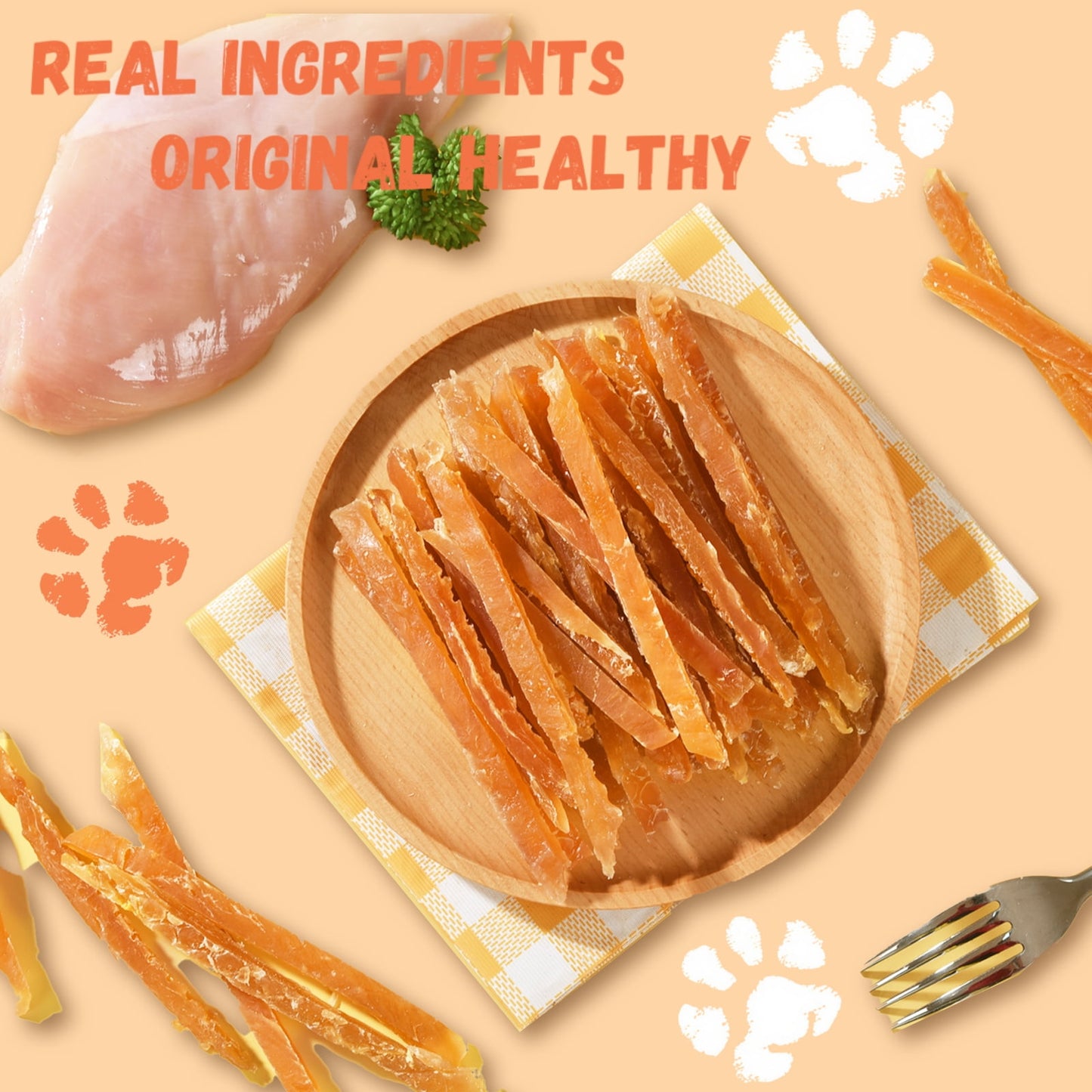 Pawmate Chicken Jerky Dog Treats, High Quality Premium Jerky Snacks for Small Medium Large Dog, 11 oz