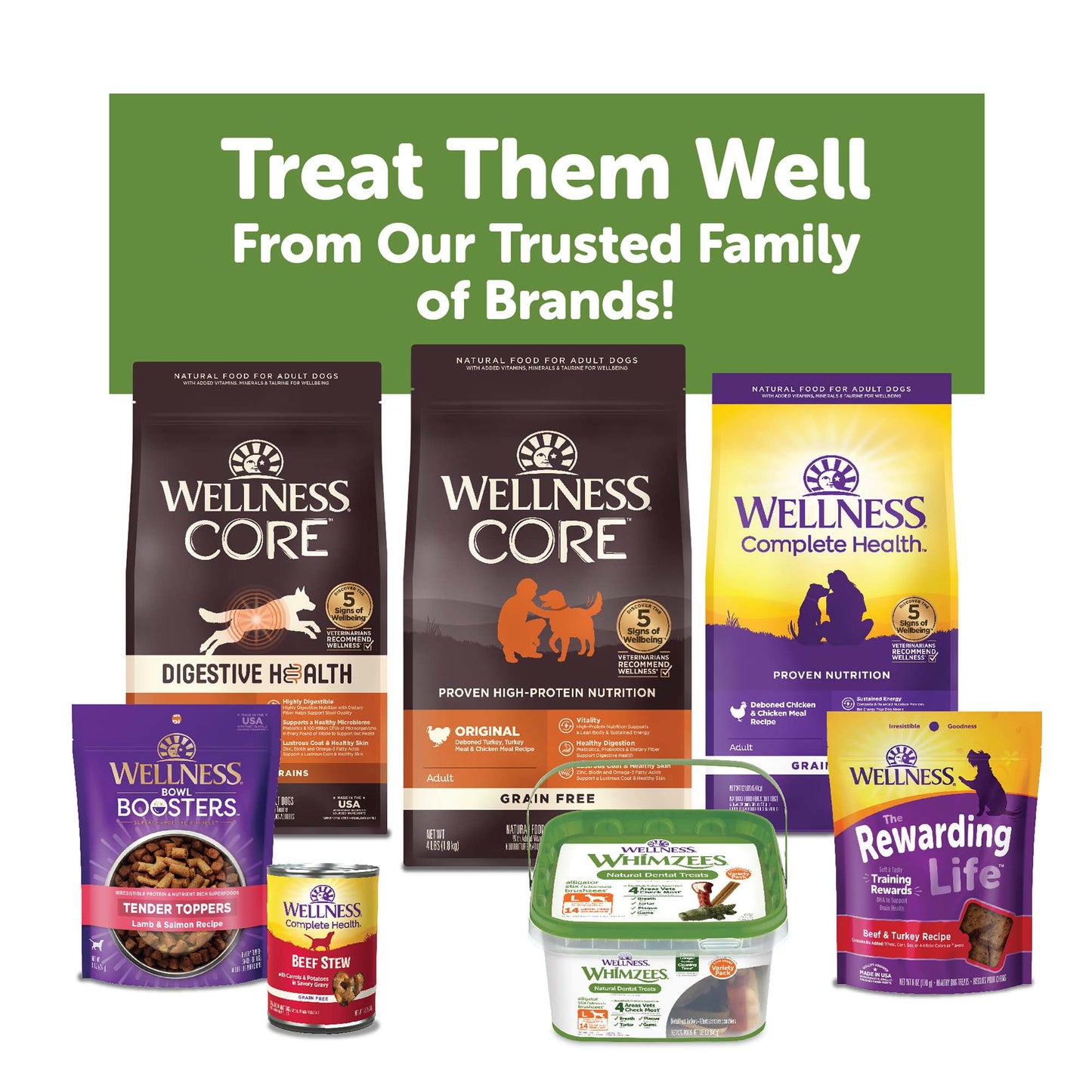 Wellness WHIMZEES Variety Box Natural Grain Free Dental Chews for Dogs, Small Breed, 56 count