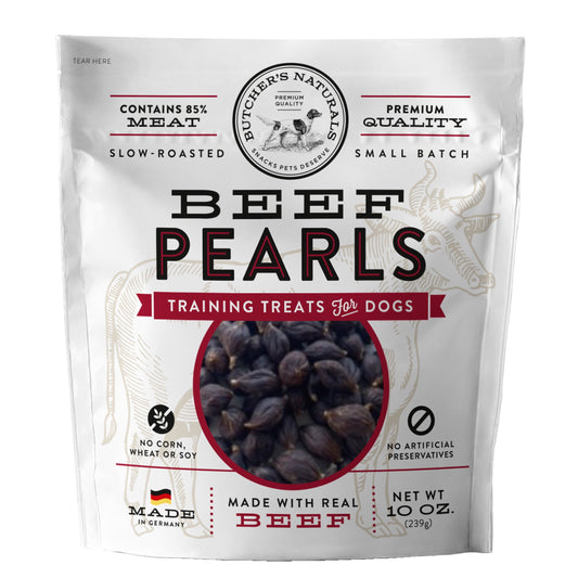 Butcher’s Naturals Dry Beef Pearls Training Treats for Dogs, 10 oz