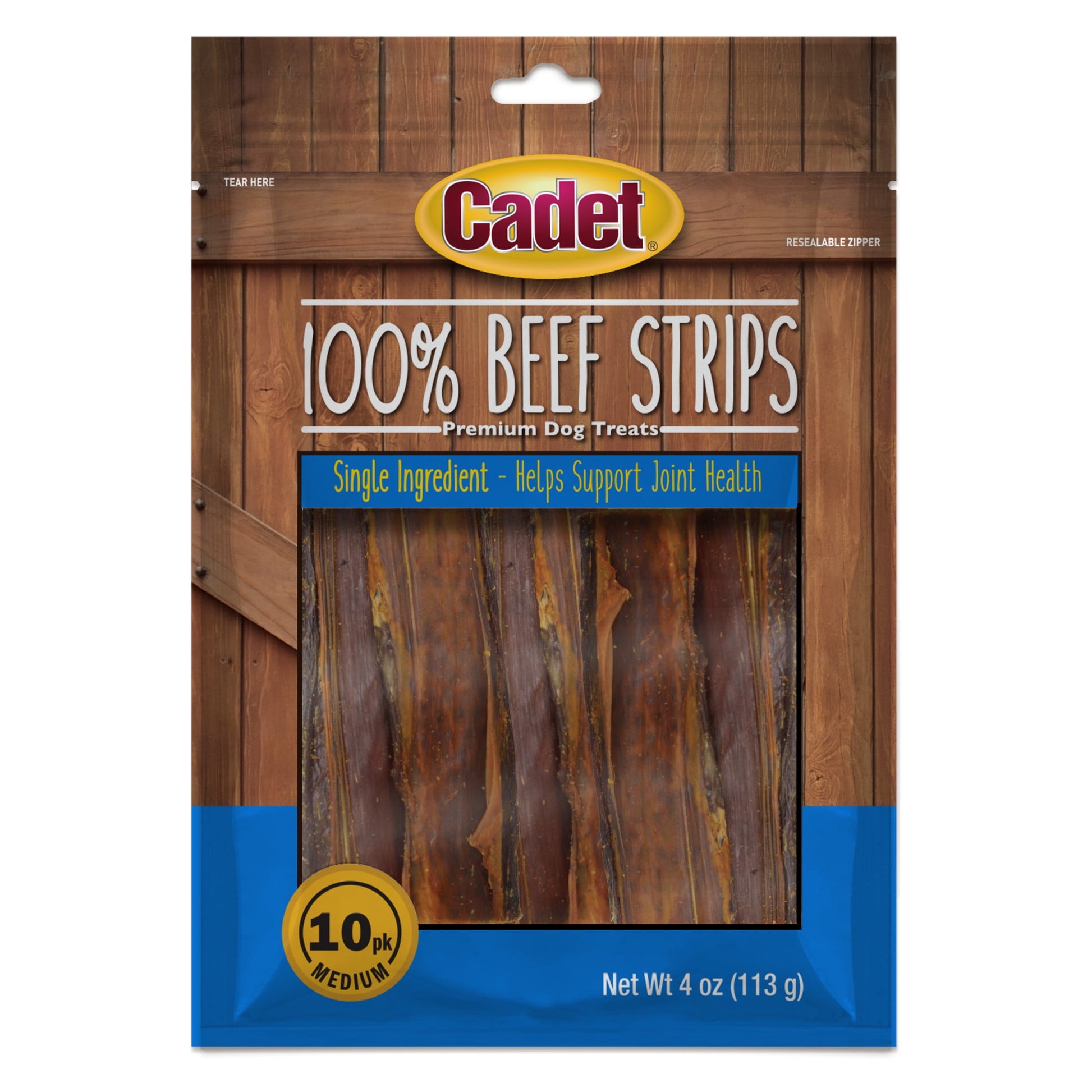 Cadet 100% Real Beef Strips for Dogs 4 oz.