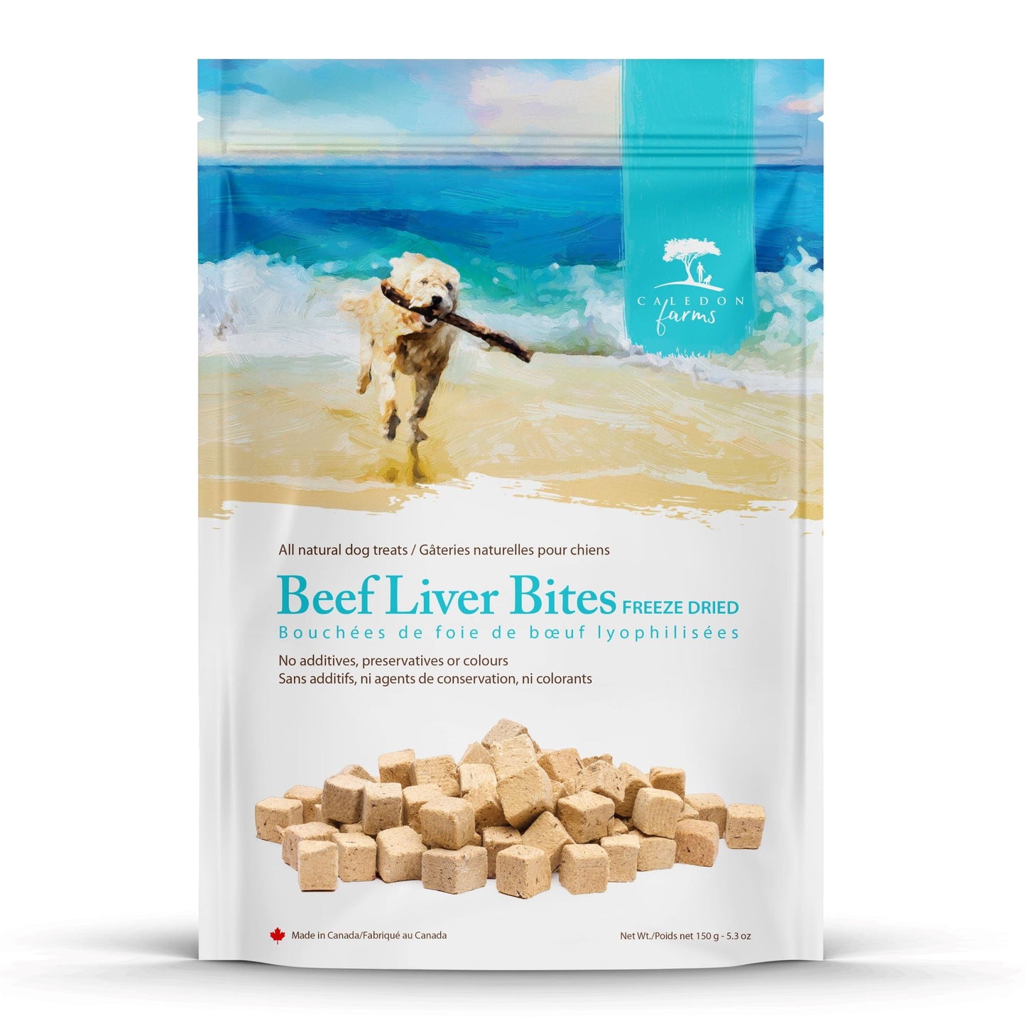 Caledon Farms Beef Liver Topper for Dogs, 5.3 oz Bag