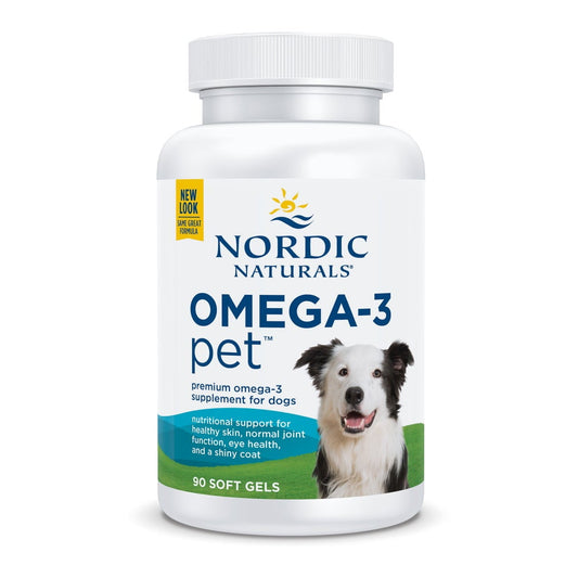 Nordic Naturals Omega-3 Pet, Soft Gels for Dogs, EPA & DHA, Fish Oil, 90 Ct