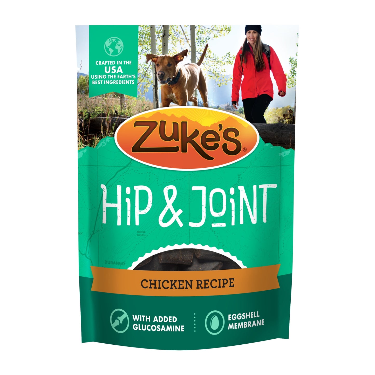Zuke's Hip & Joint Soft Dog Treats, Natural Chicken Recipe Tender Chews, 6 oz Pouch
