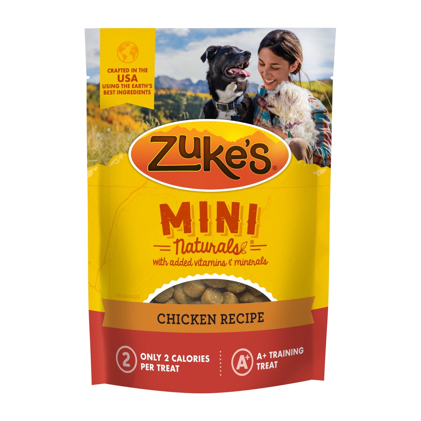 Zuke's Mini Naturals Soft Dog Training Treats, Real Chicken Recipe Tender Chews, 6 oz Pouch