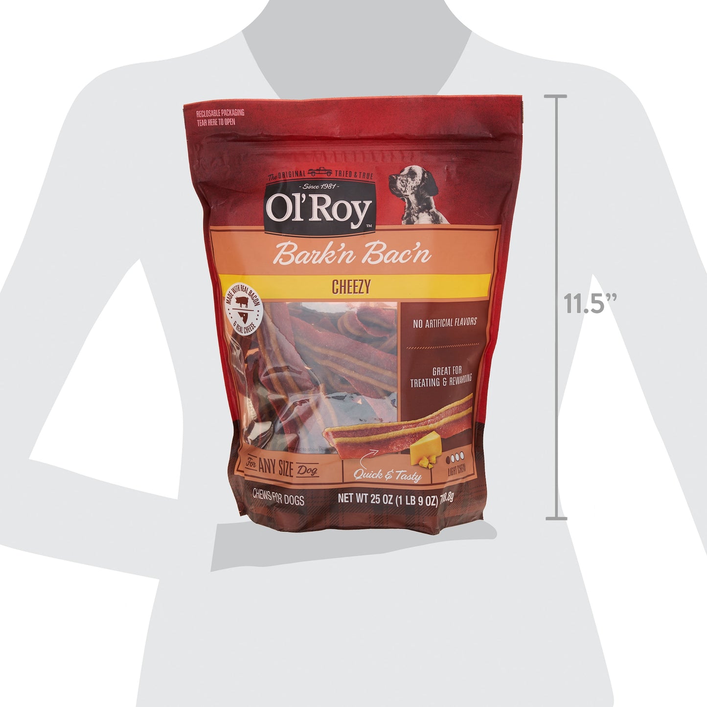 Ol' Roy Bark'n Bac'n Dog Treats, Cheezy, 25oz