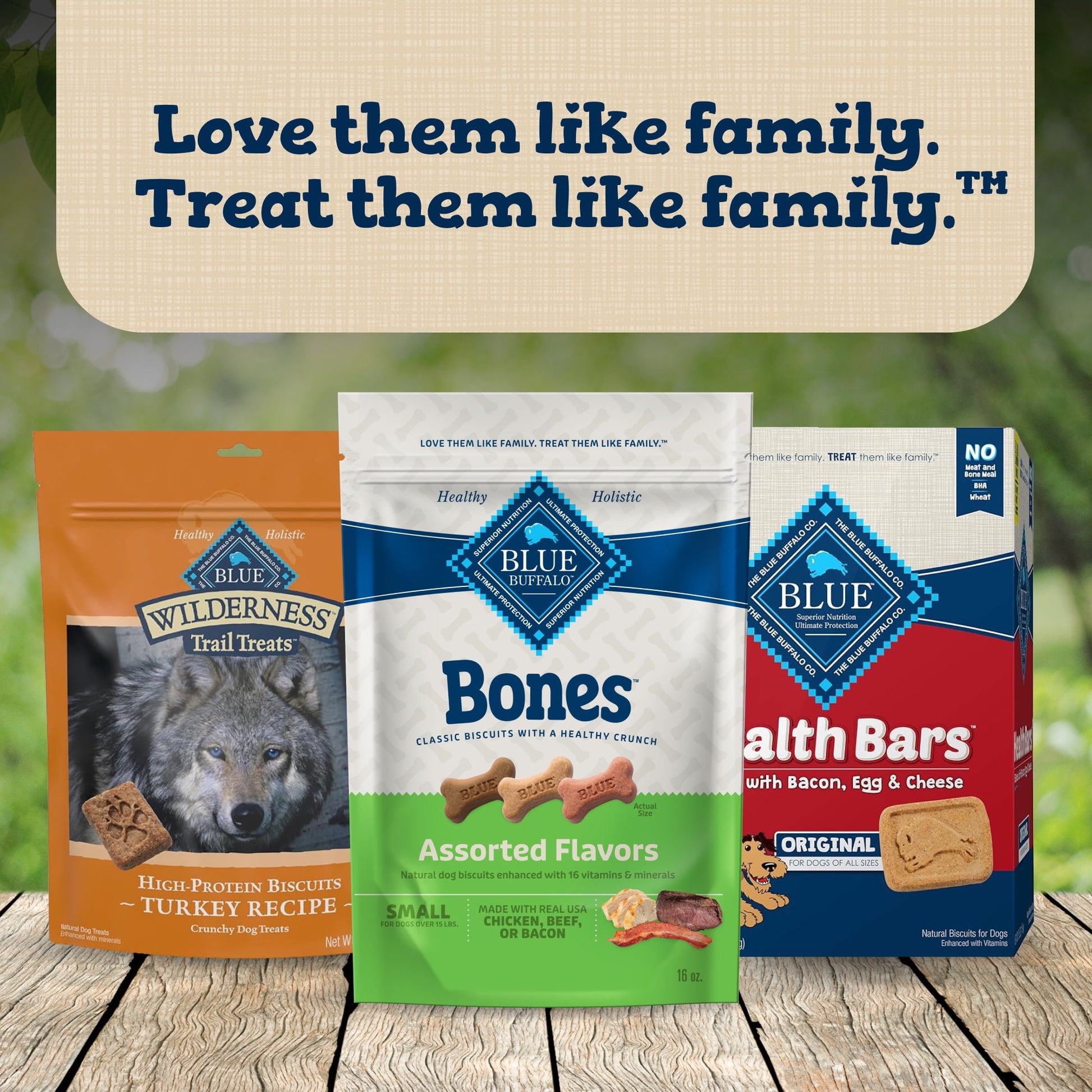 Blue Buffalo Bones Natural Dog Treats, Small Dog Biscuits, Assorted Flavors, 16-oz. Bag