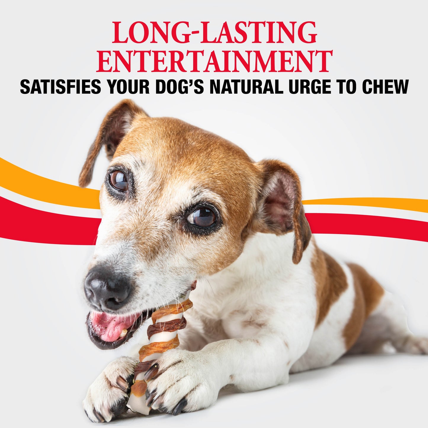 Good ‘n’ Fun Triple Flavor Crunch Rolls, Rawhide Chews for All Dogs, Real Chicken & Bacon, 5 Count