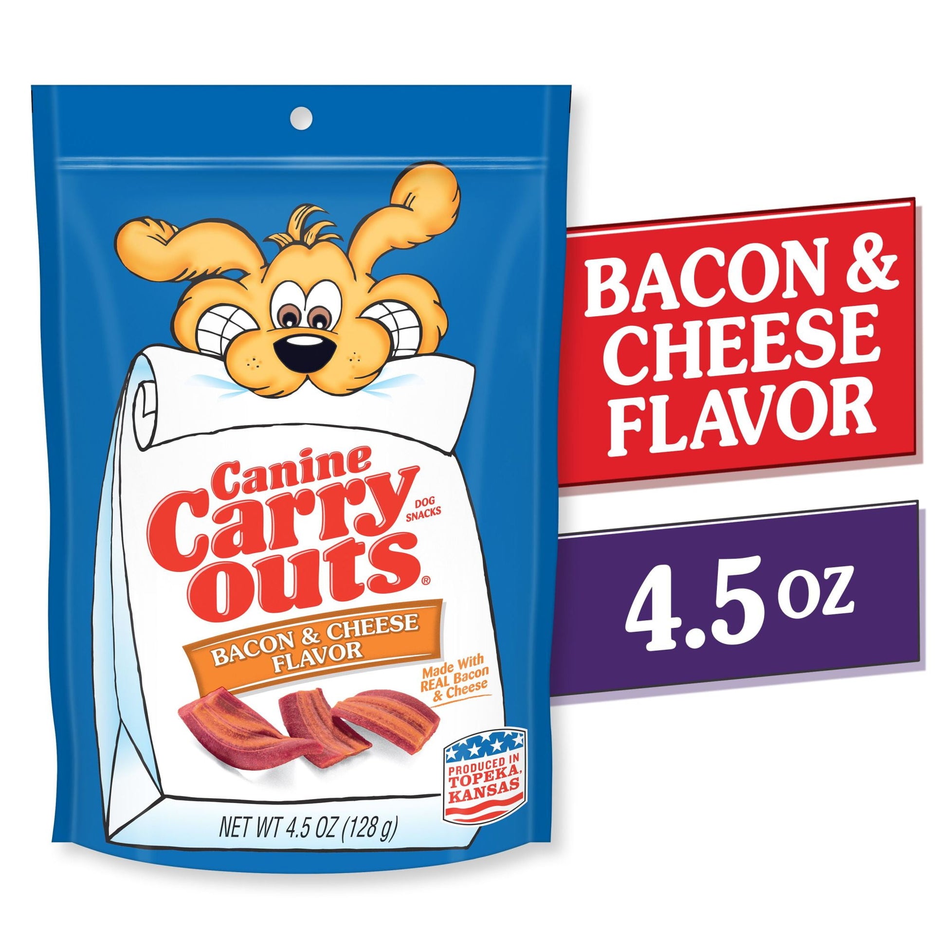 Canine Carry Outs Bacon & Cheese Flavor Dog Treats, 4.5oz
