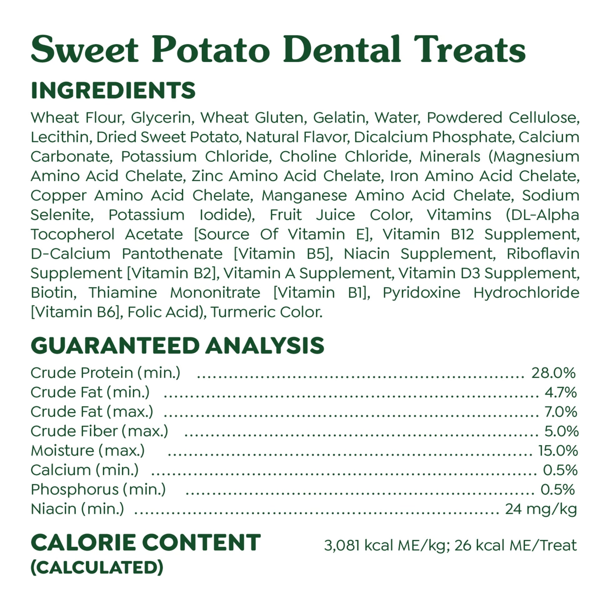 Greenies Teenie Natural Dog Dental Treats, Sweet Potato Flavor, 12 Oz Pack (43 Treats)