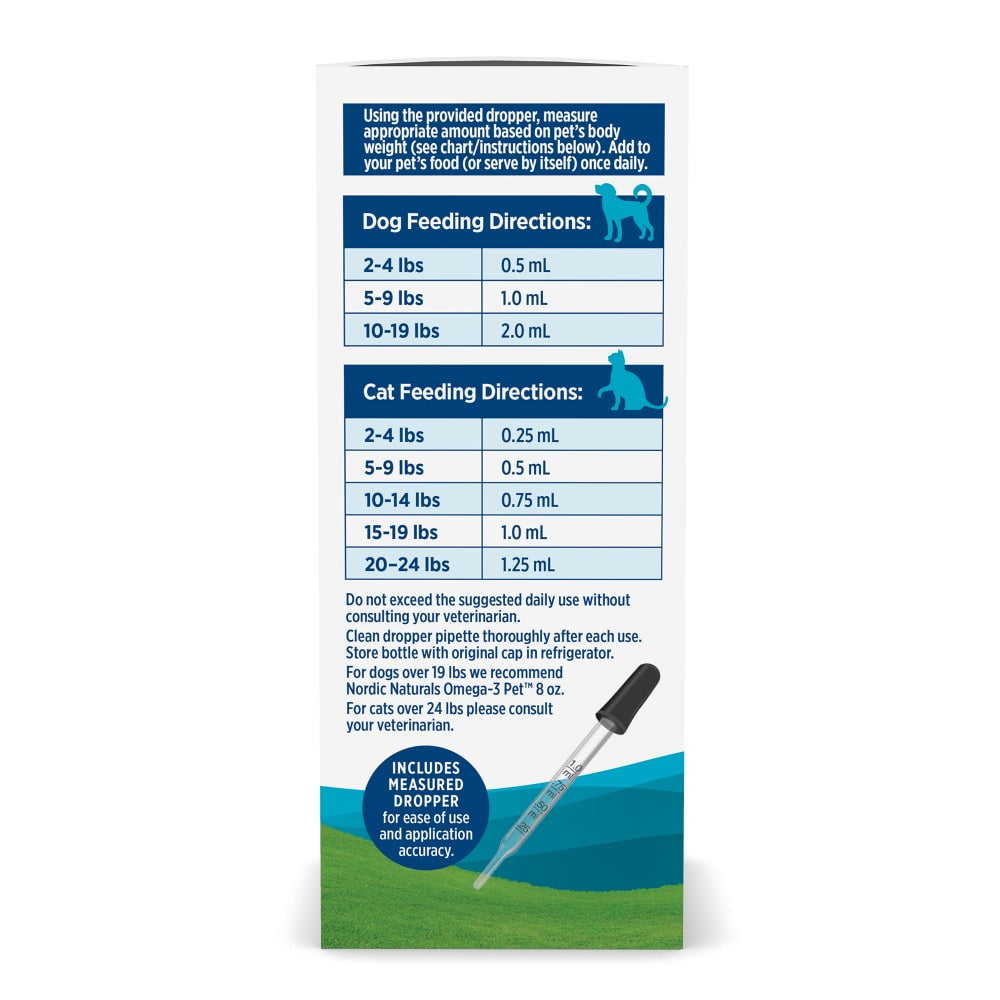 Nordic Naturals Omega-3 Pet, Liquid, For Cats and Small Dogs, Fish Oil 2 Oz