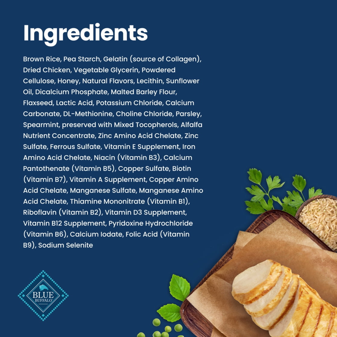 Blue Buffalo Medium Dental Chews, Daily Dental Care Dog Treats, Chicken & Spearmint (14 Count)