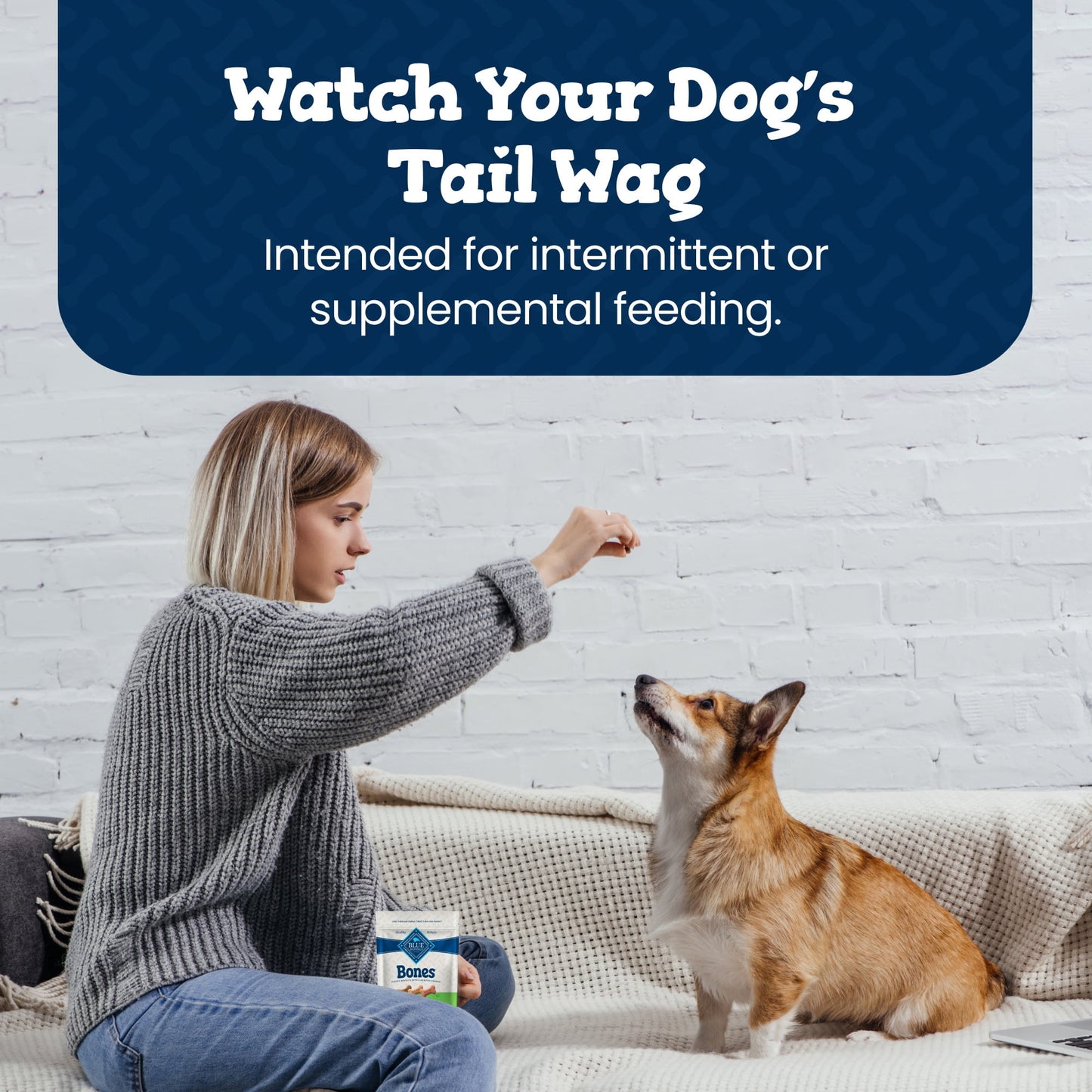 Blue Buffalo Bones Natural Dog Treats, Small Dog Biscuits, Assorted Flavors, 16-oz. Bag