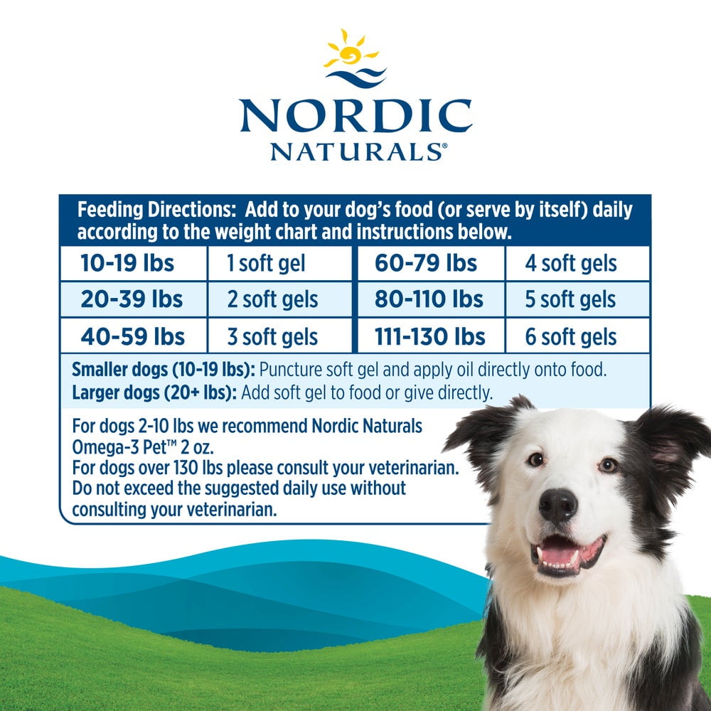 Nordic Naturals Omega-3 Pet, Soft Gels for Dogs, EPA & DHA, Fish Oil, 90 Ct
