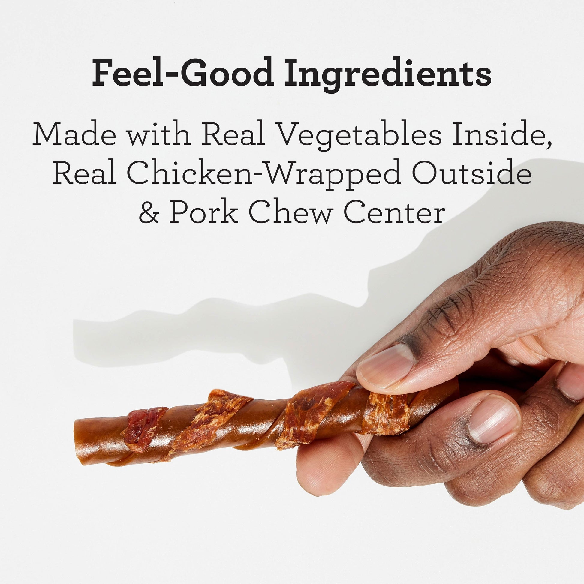 DreamBone Stuffed Twists Rawhide-Free Dog Chews with Real Pork Wrapped with Chicken, 7 Count