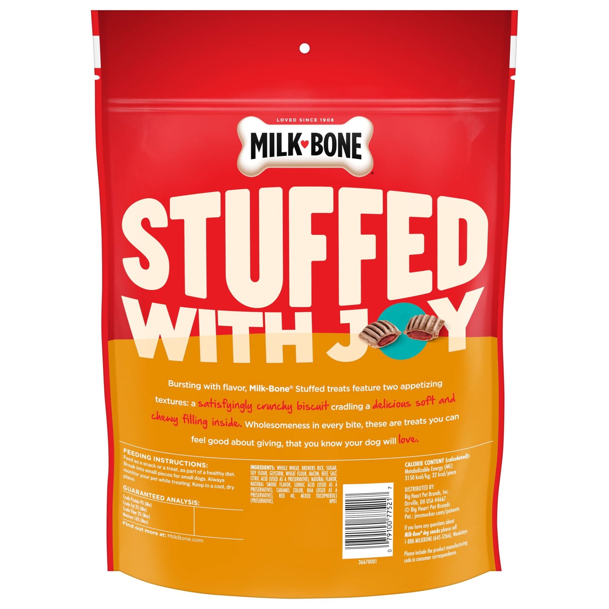 Milk Bone Stuffed Dog Biscuits With Real Bacon & Beef 30 oz