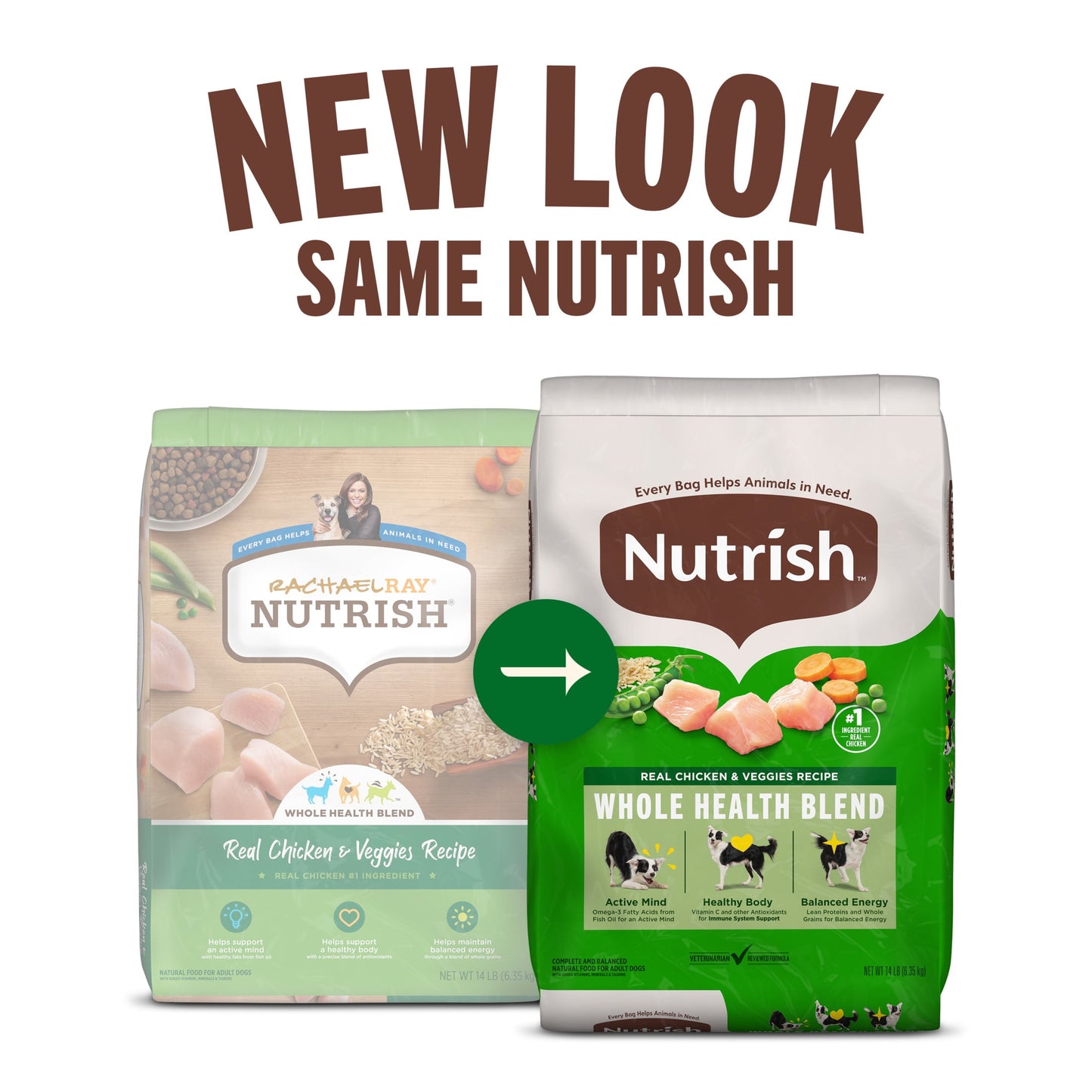 Nutrish Real Chicken & Veggies Recipe Whole Health Blend Dry Dog Food, 6 lb. Bag (Rachael Ray)