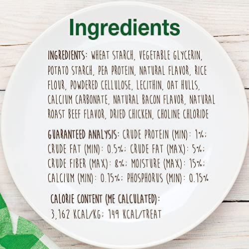 Nylabone Healthy Edibles All-Natural Long Lasting Bacon Dog Chew Treats 3 Count, Bacon Small/Regular