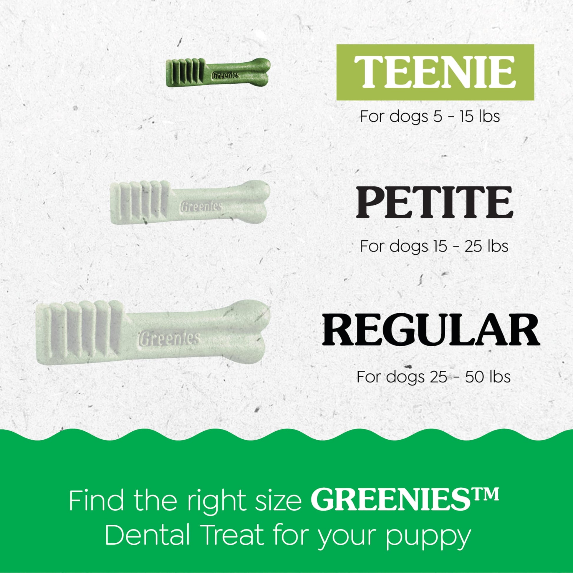 Greenies Puppy Teenie Size Natural Dental Dog Treats, 12 Oz Pack (43 Treats)